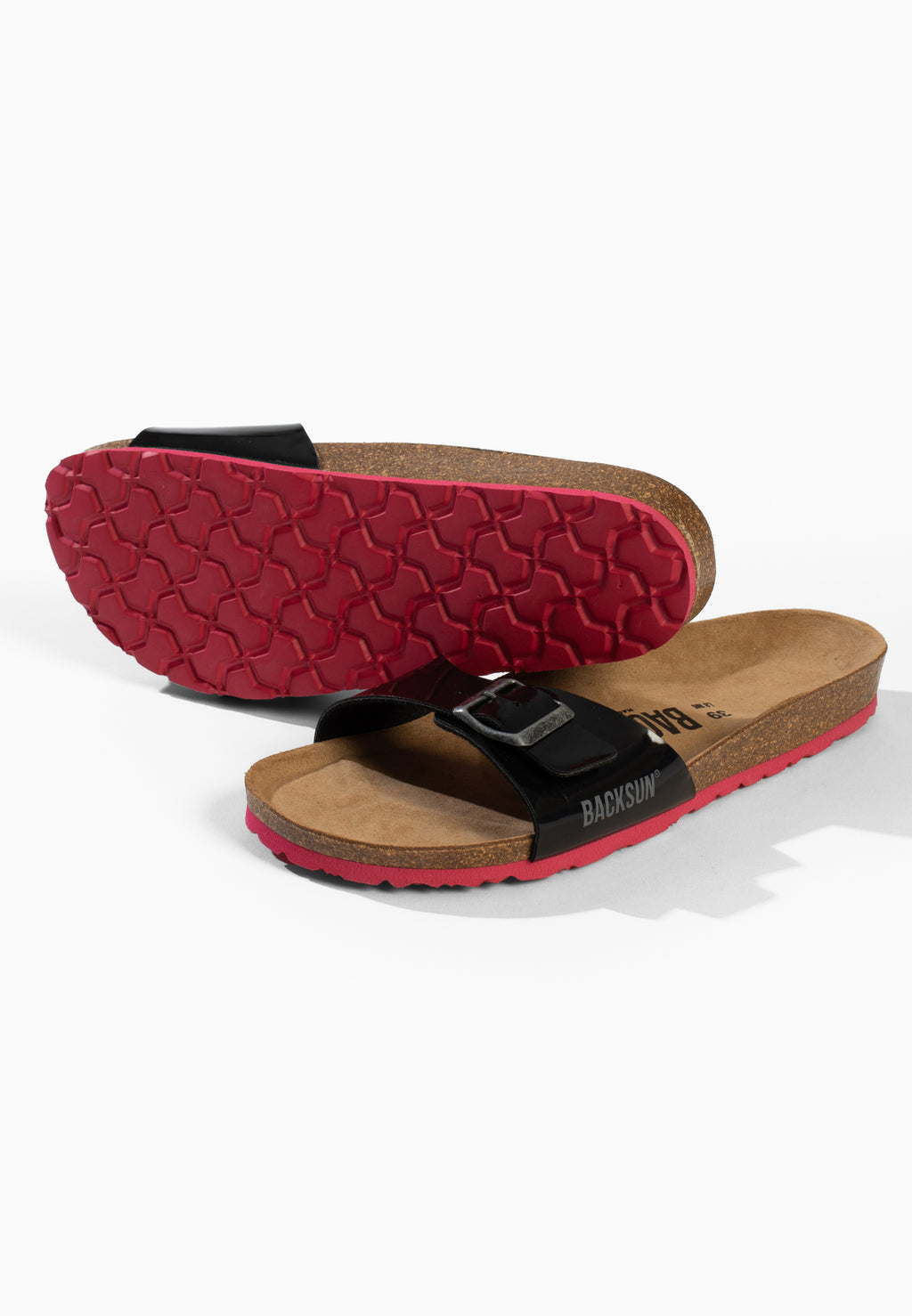 Paris Black 1 Strap Sandals