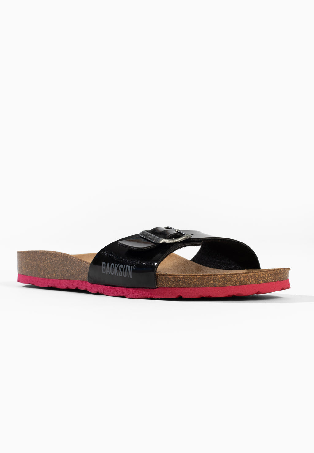 Paris Black 1 Strap Sandals