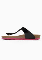 Singapore – Schwarze Zehentrenner-Sandalen