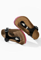 Singapore – Schwarze Zehentrenner-Sandalen