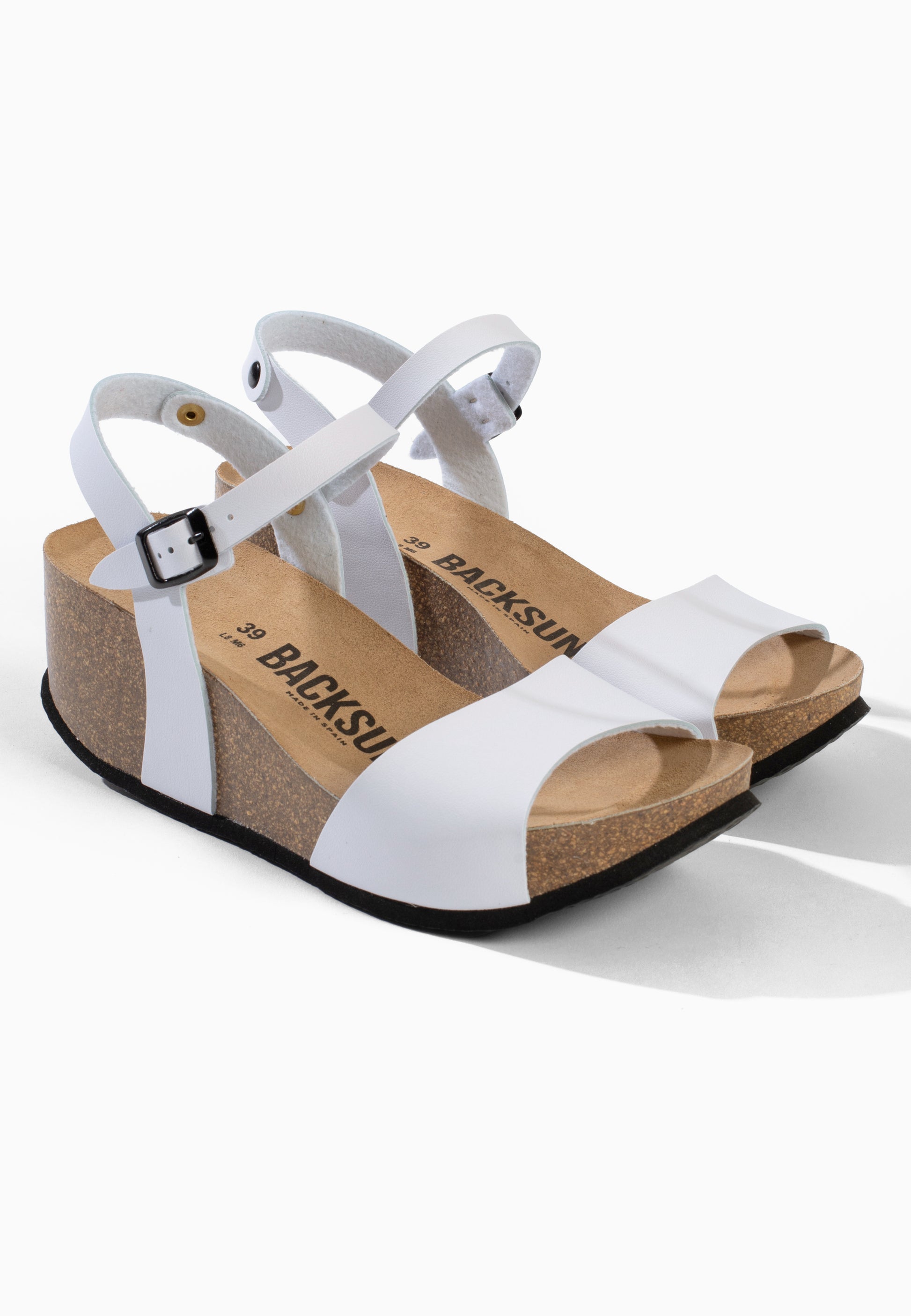 Sandales Compensées et Semi-compensées Hong Kong Blanc