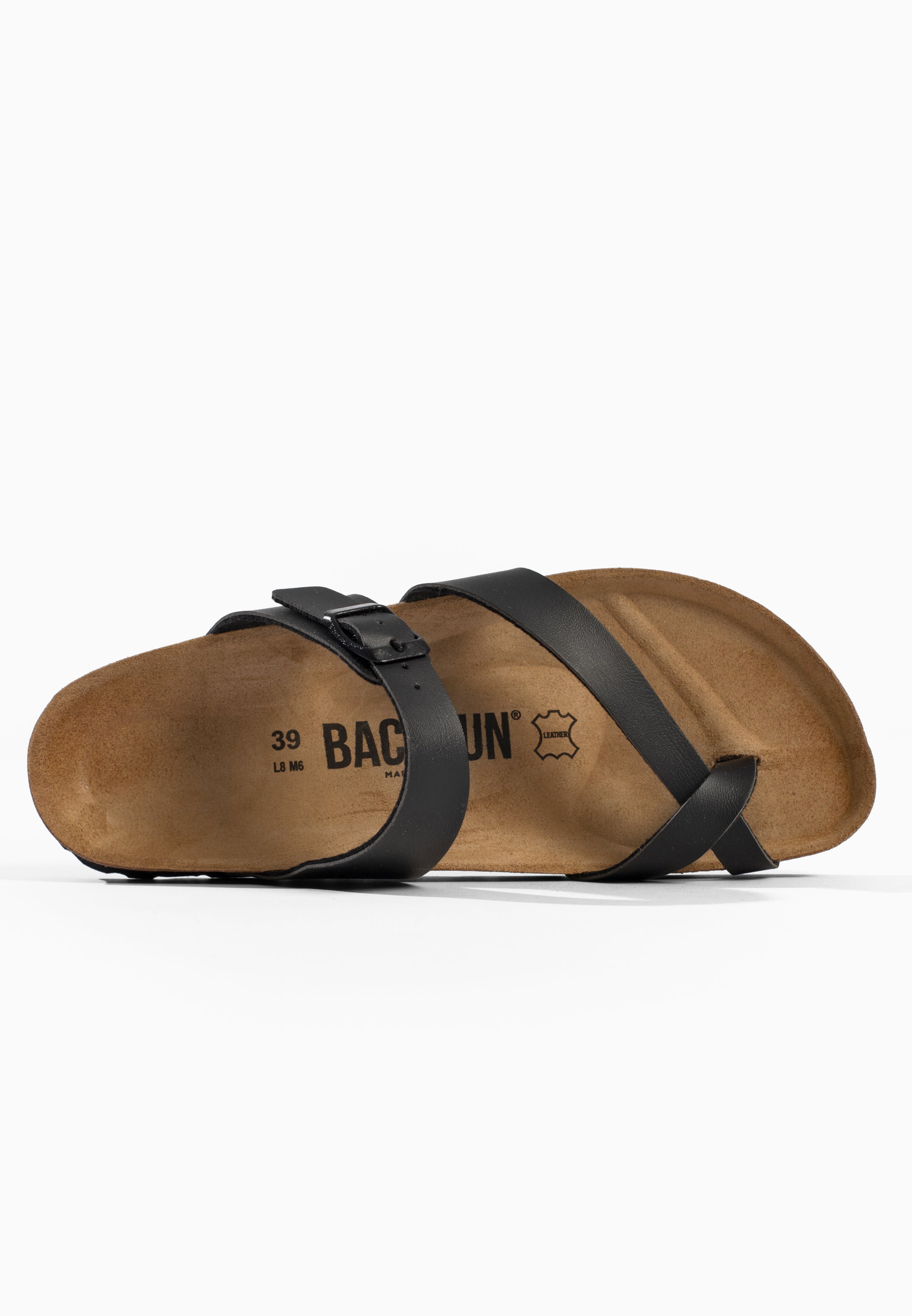 Sandales Barcelone à entre-doigts Noir