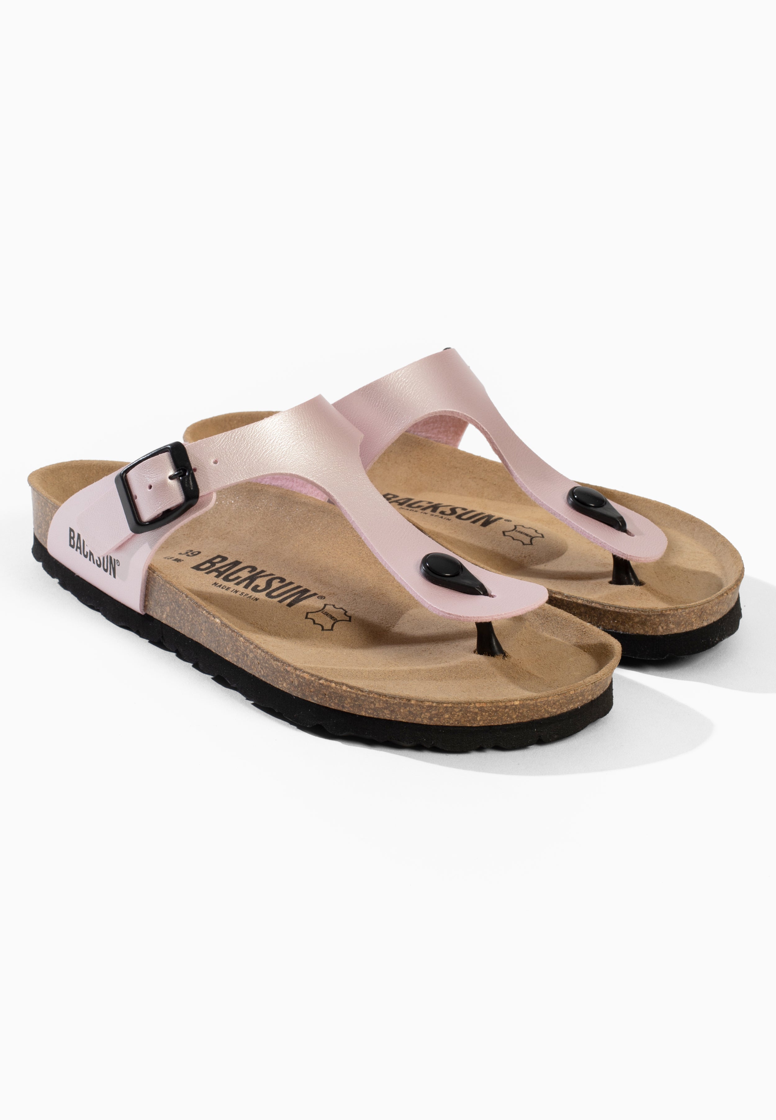 Sandales Singapore à entre-doigts Rose clair