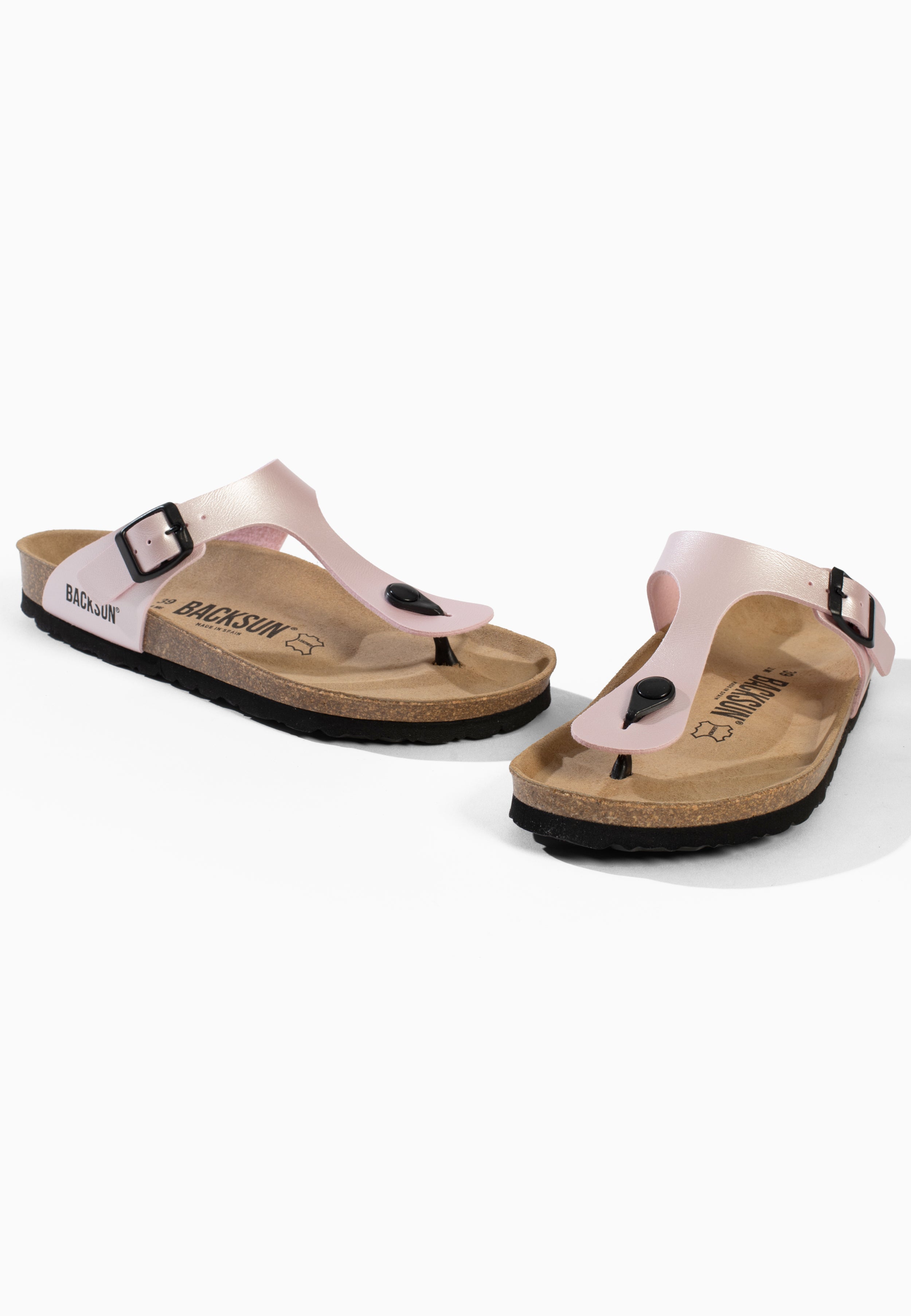 Sandales Singapore à entre-doigts Rose clair