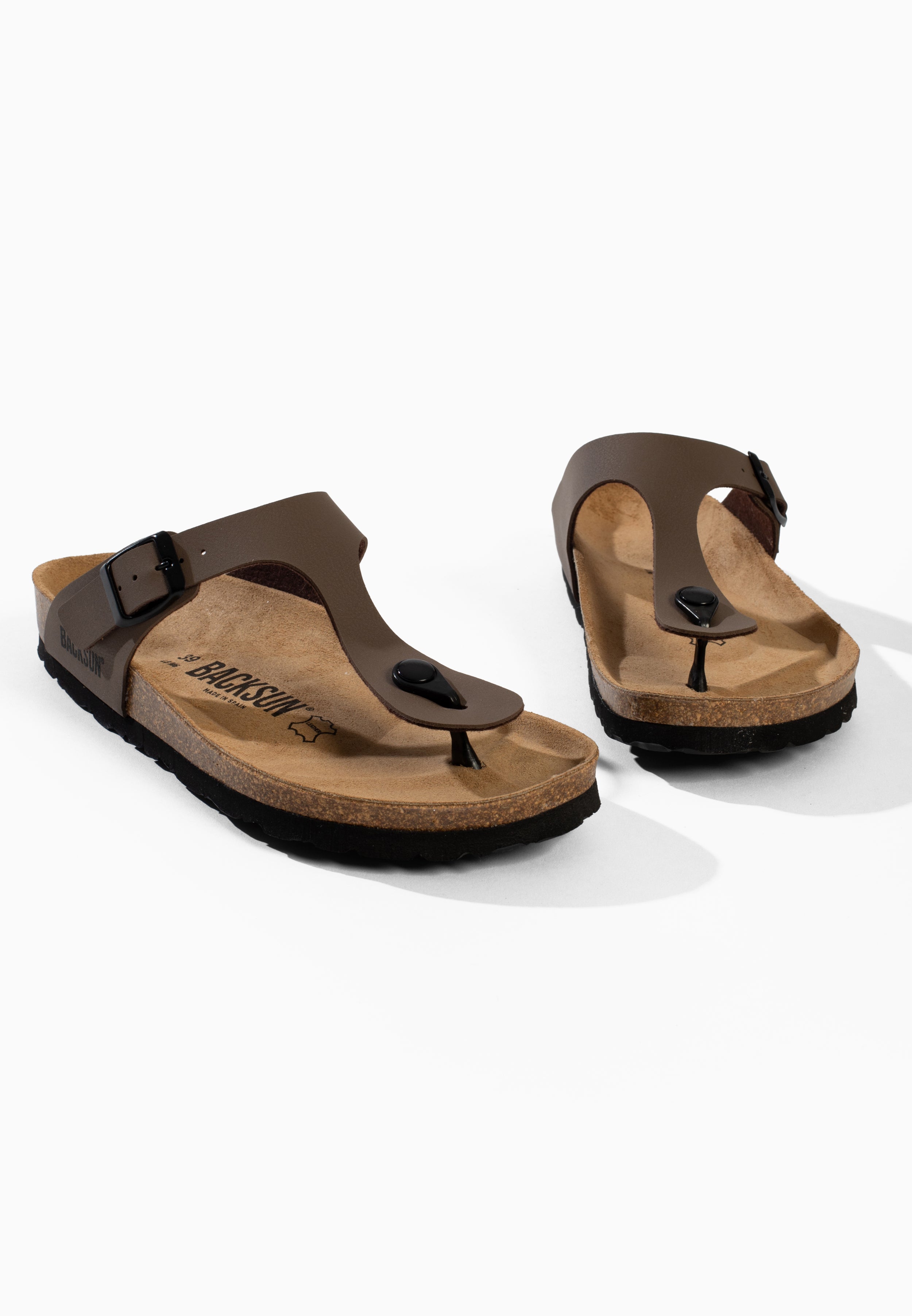 Sandales Singapore à entre-doigts Marron