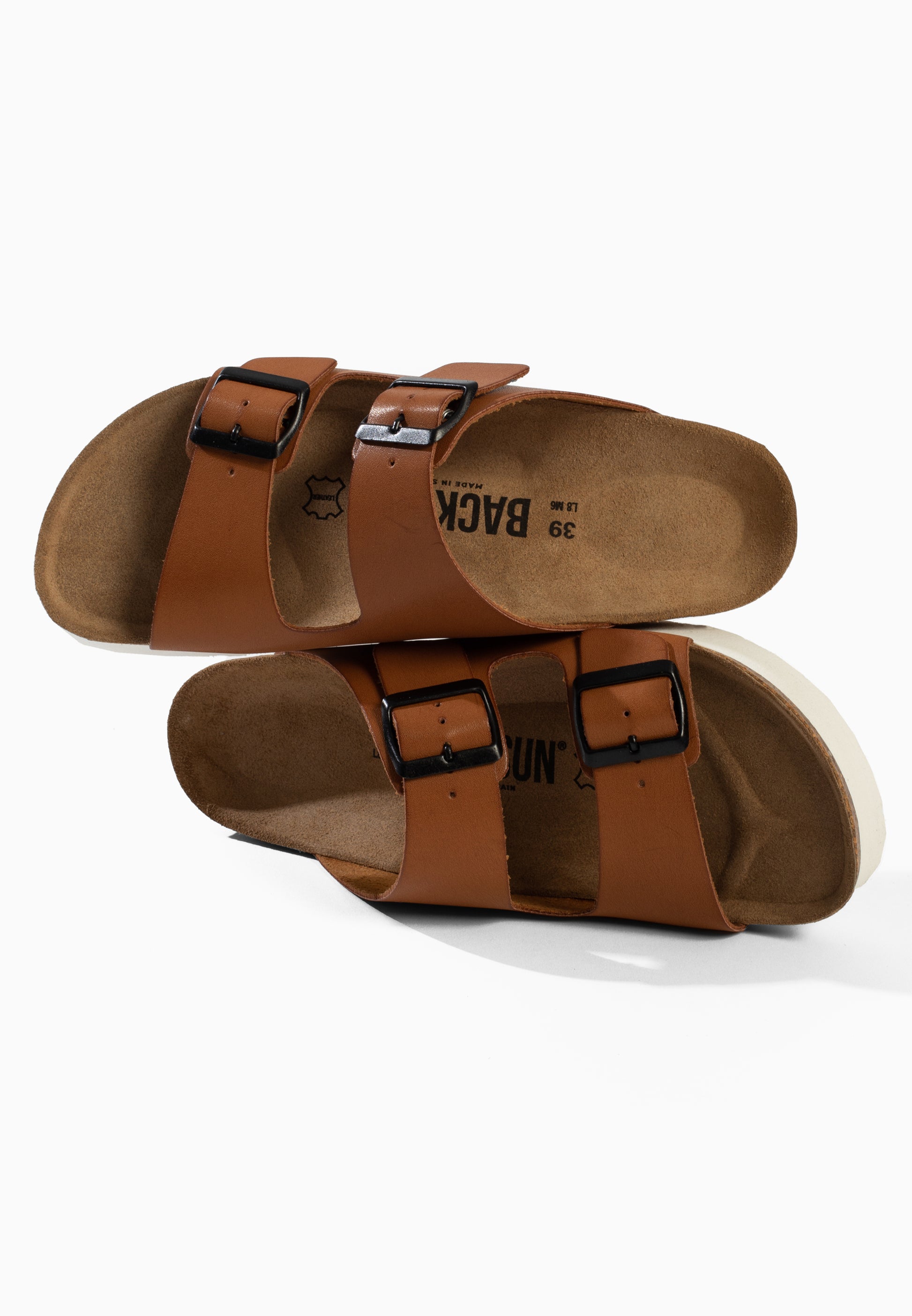 Sandales Dumai à plateforme Camel 100 % Cuir