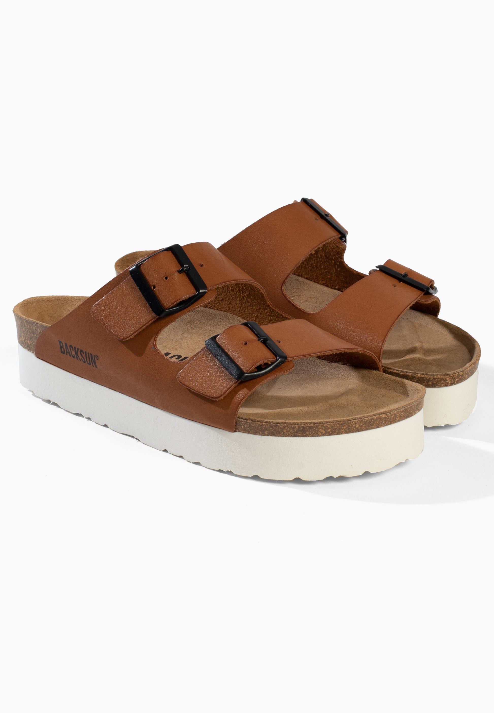 Sandales Dumai à plateforme Camel 100 % Cuir
