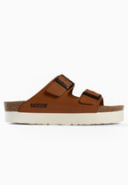 Sandales Dumai à plateforme Camel 100 % Cuir