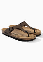Singapore Brown Toe-Thong Sandals