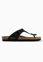 Singapore Black Toe-Thong Sandals