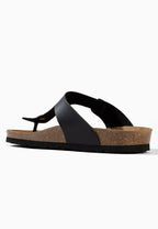 Singapore Black Toe-Thong Sandals