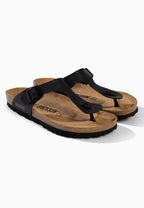 Singapore Black Toe-Thong Sandals