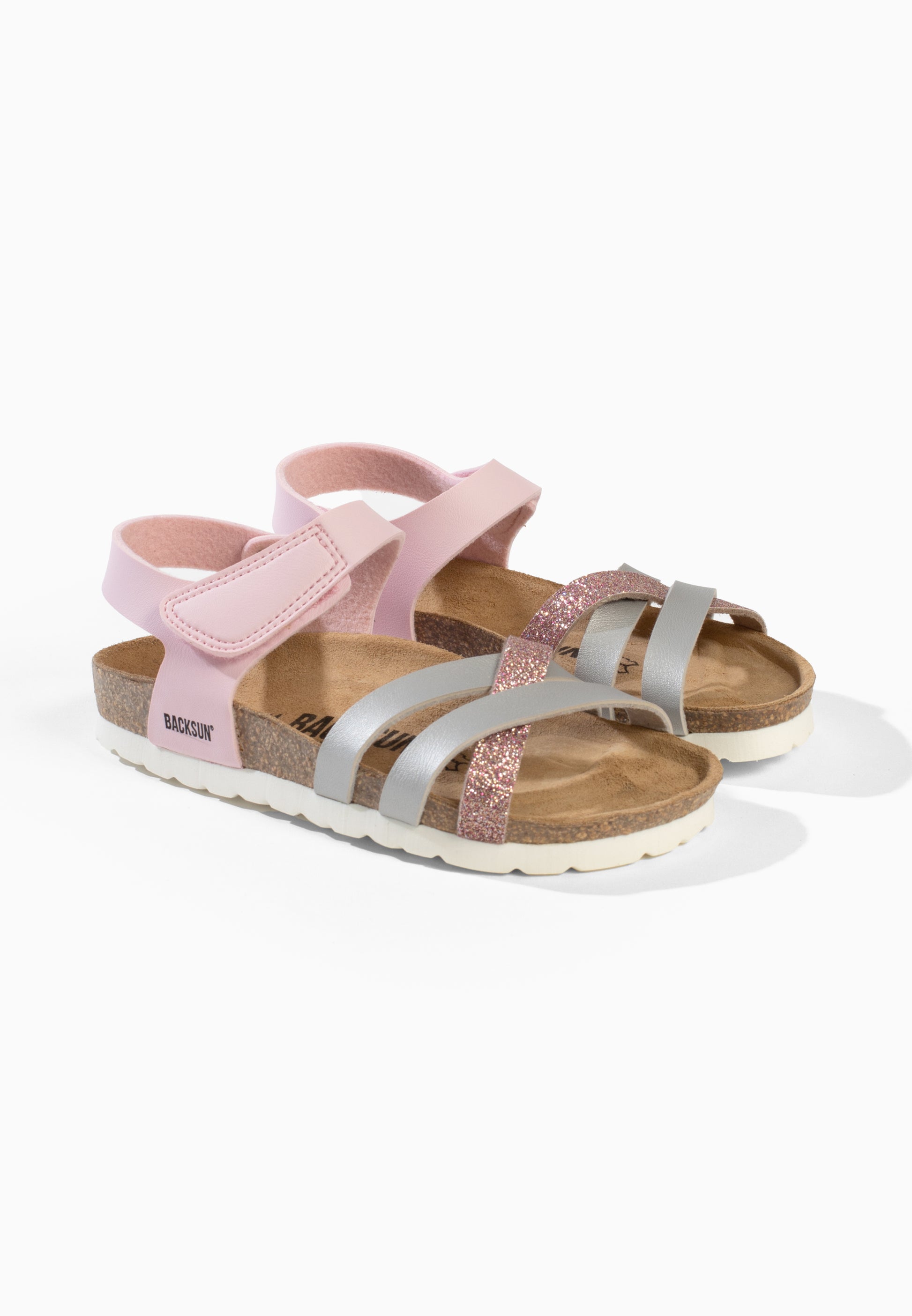 Sandales Multi-Brides Bogota Rose et Argent