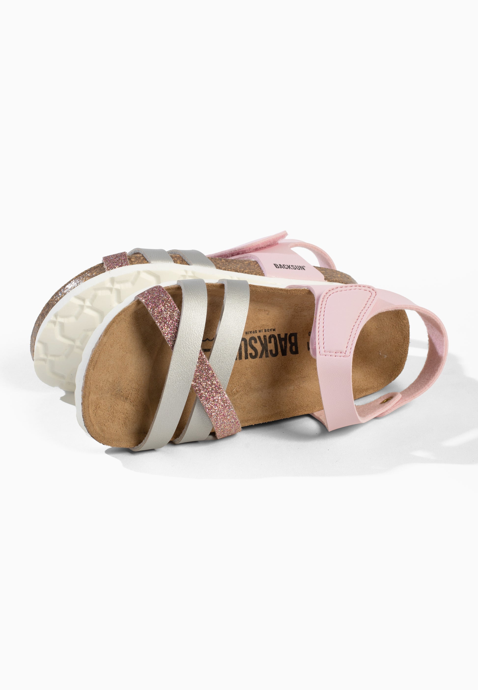Sandales Multi-Brides Bogota Rose et Argent