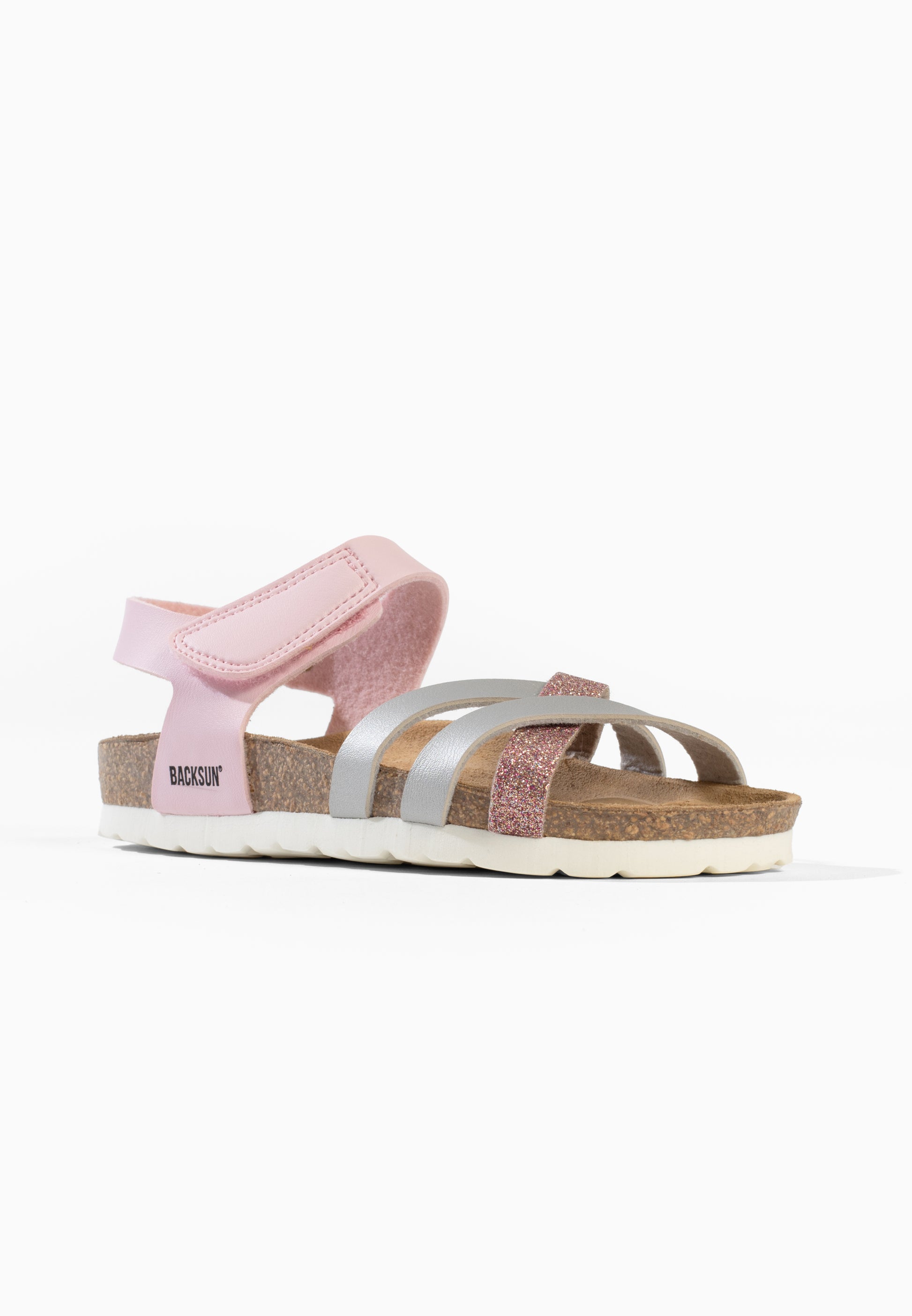 Sandales Multi-Brides Bogota Rose et Argent