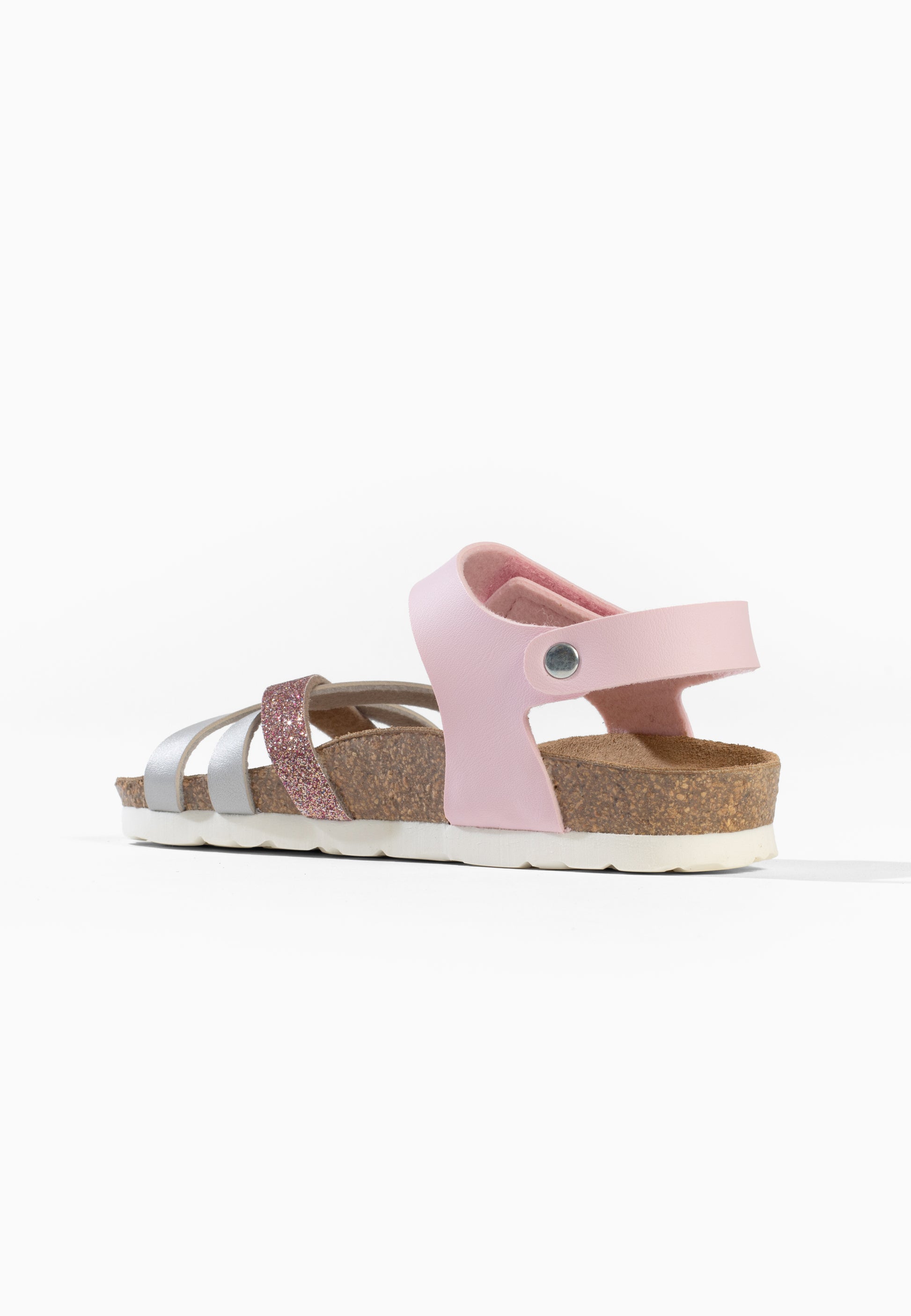 Sandales Multi-Brides Bogota Rose et Argent