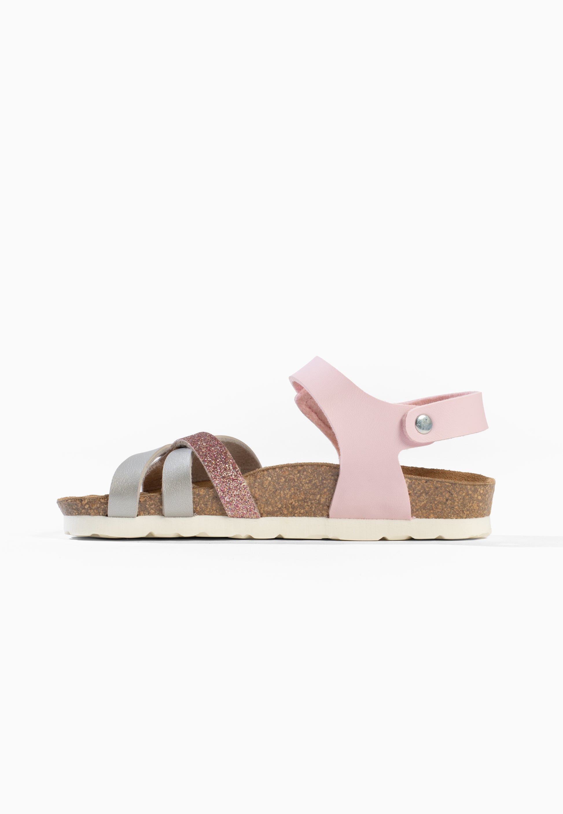 Sandales Multi-Brides Bogota Rose et Argent