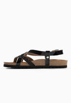 Sandales Multi-Brides Alma Noir pailleté