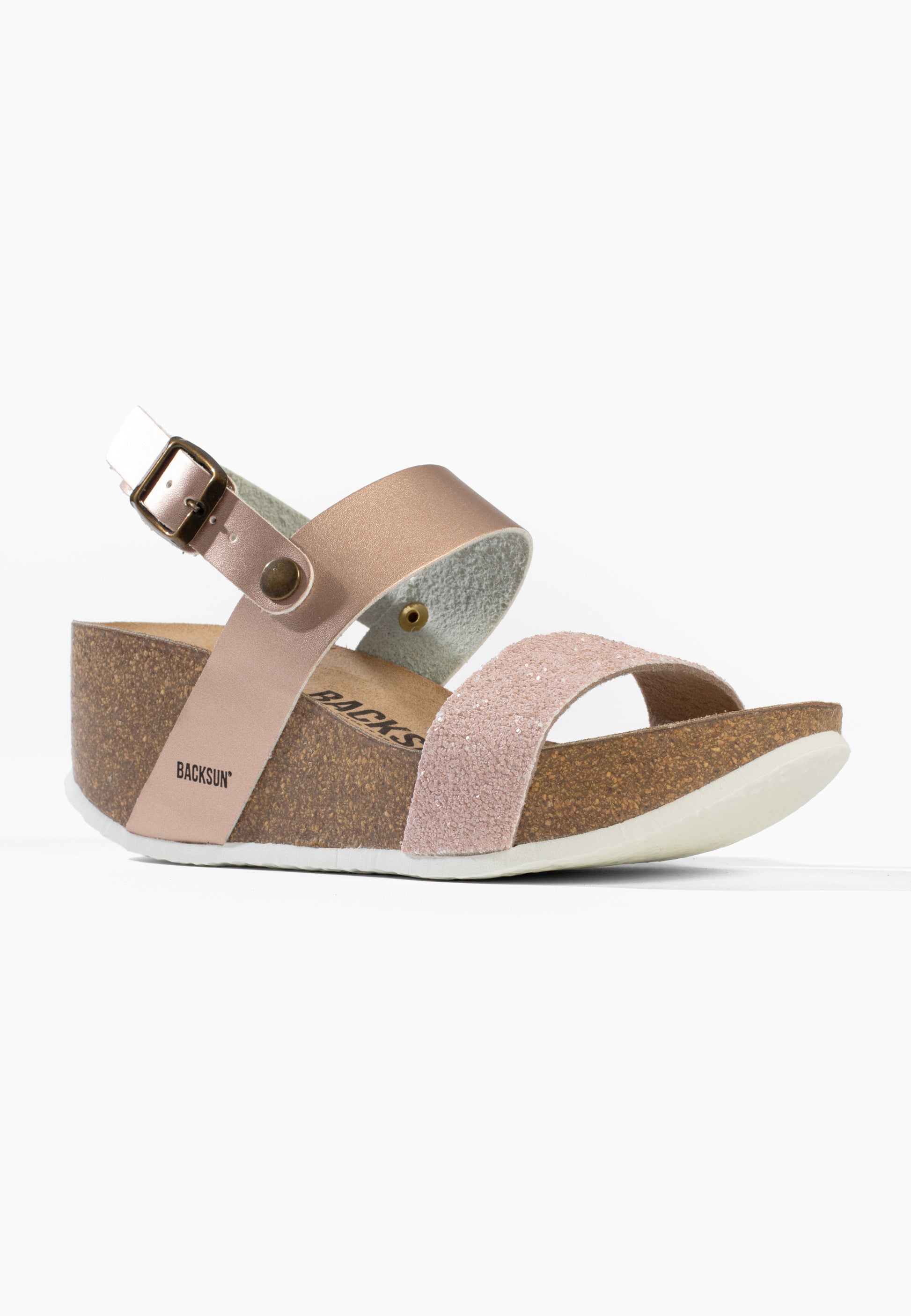 Sandales Compensées et Semi-compensées Cali Beige pailleté