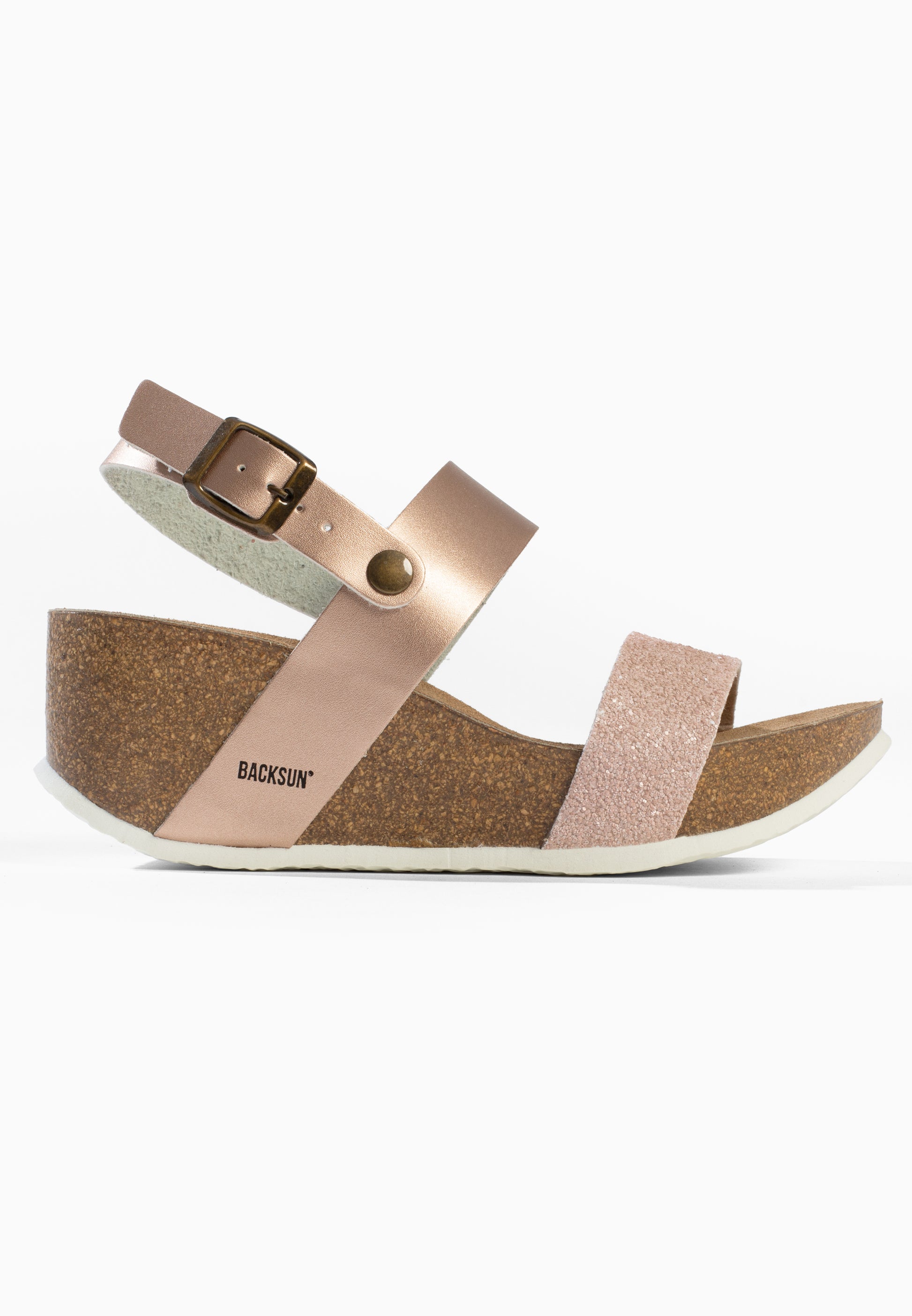 Sandales Compensées et Semi-compensées Cali Beige pailleté