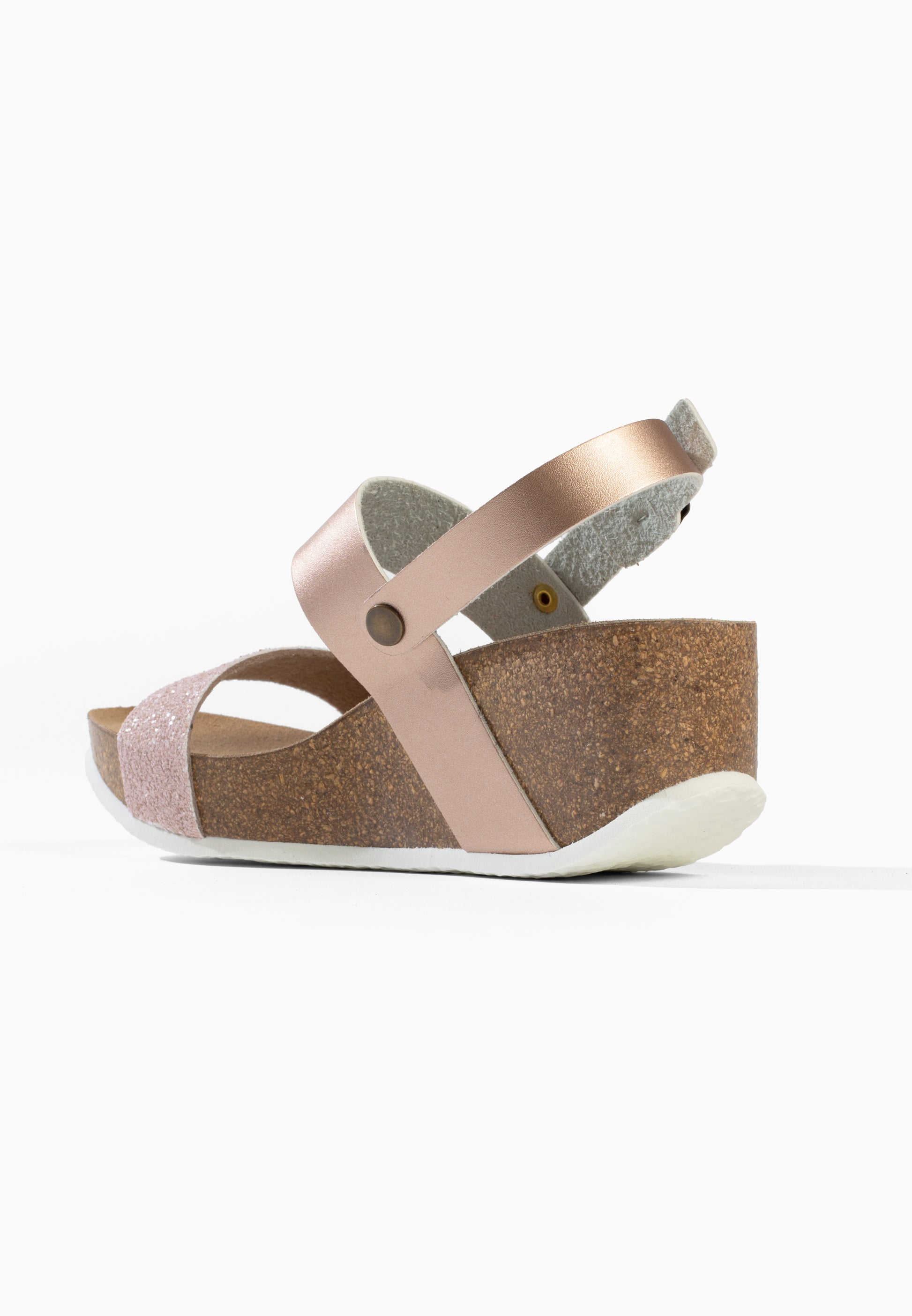 Sandales Compensées et Semi-compensées Cali Beige pailleté