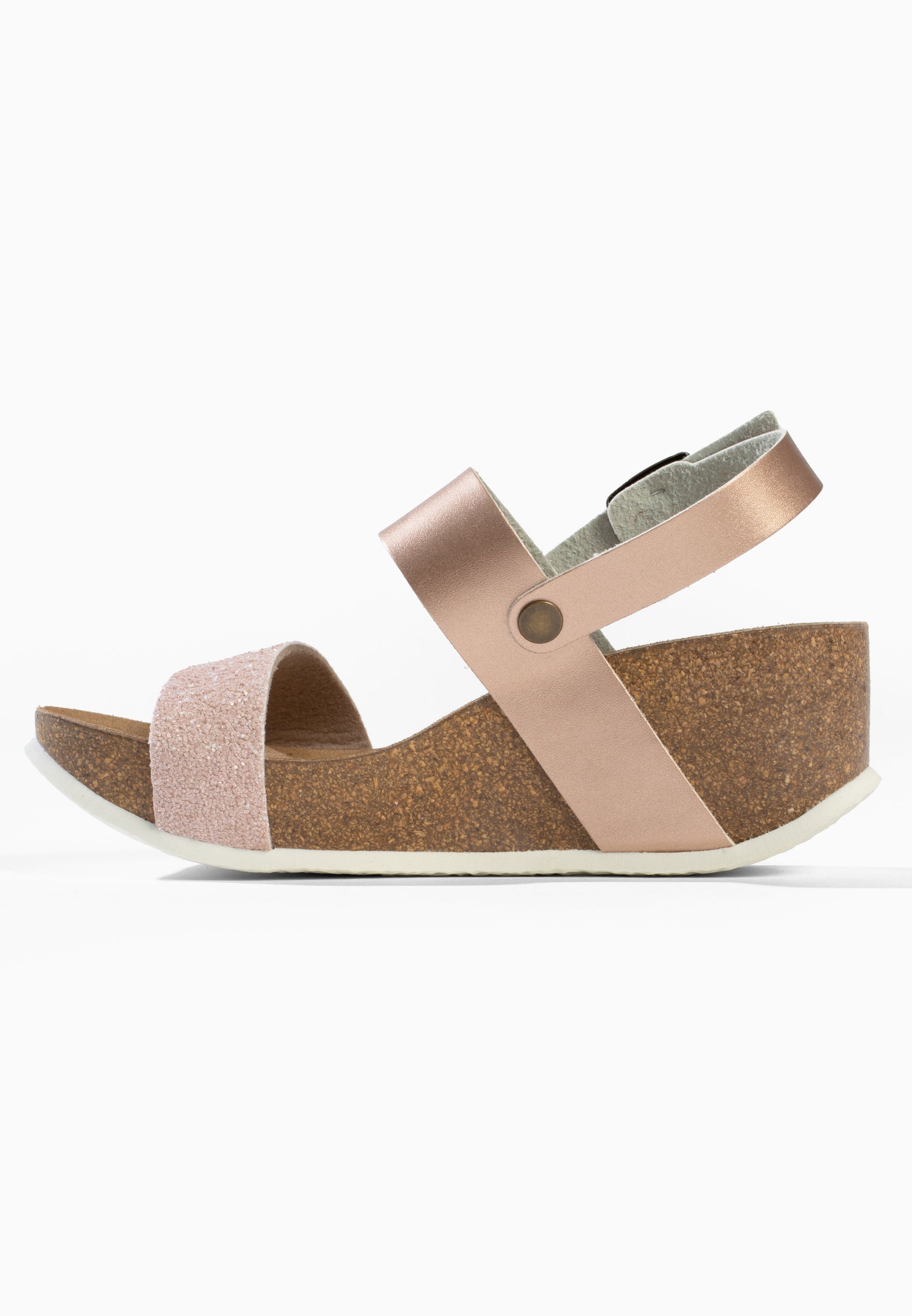 Sandales Compensées et Semi-compensées Cali Beige pailleté