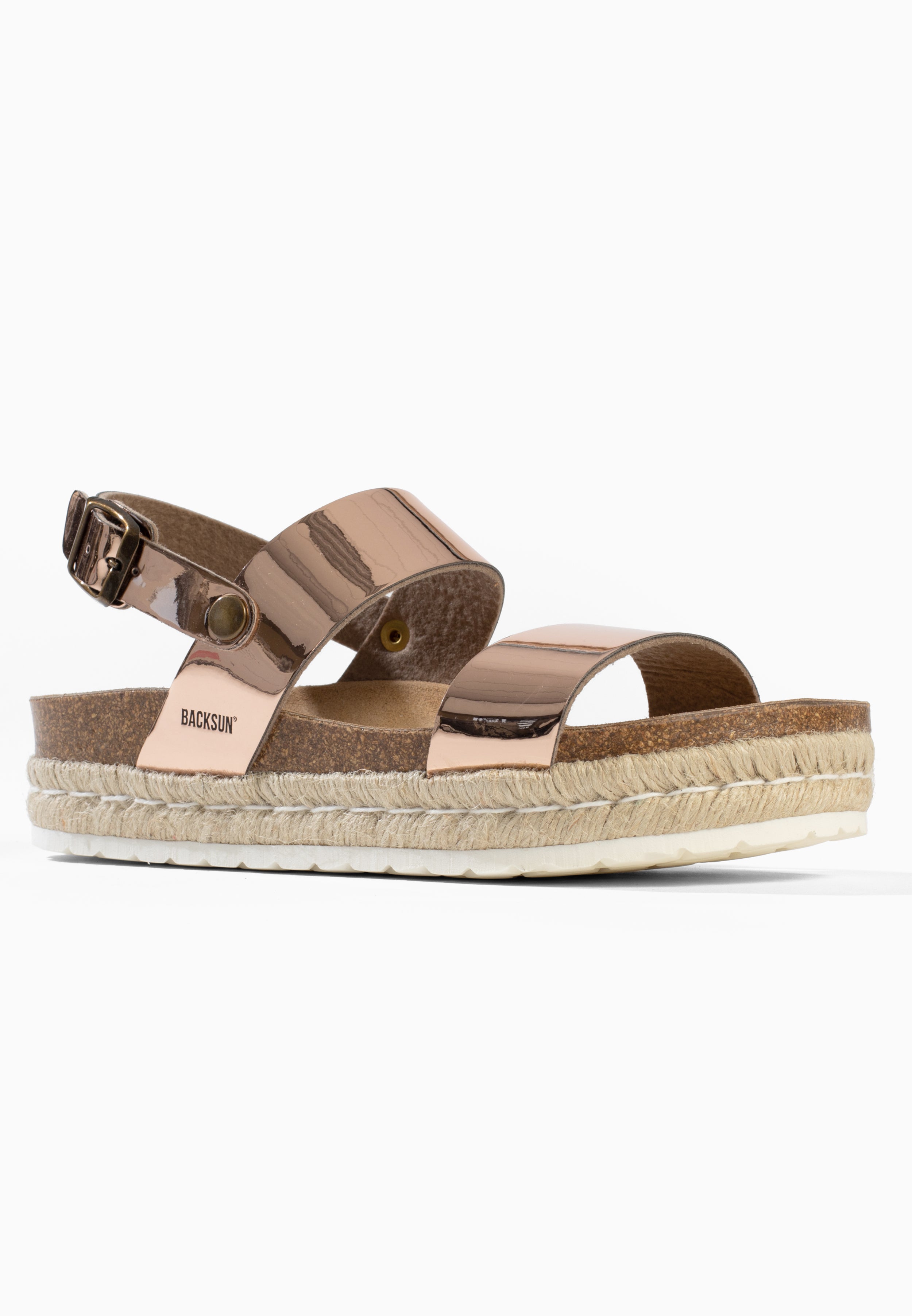 Sandales à Plateforme Diadema Rose Doré