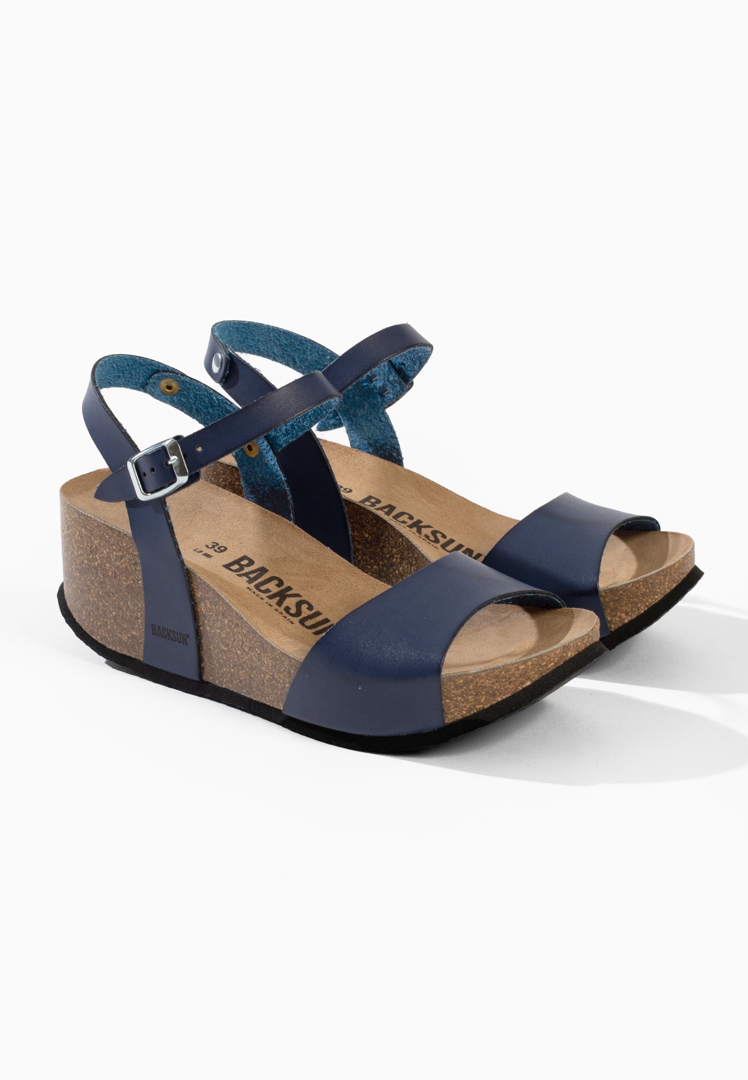 Sandales Hong Kong Compensées et semi-compensées Bleu marine