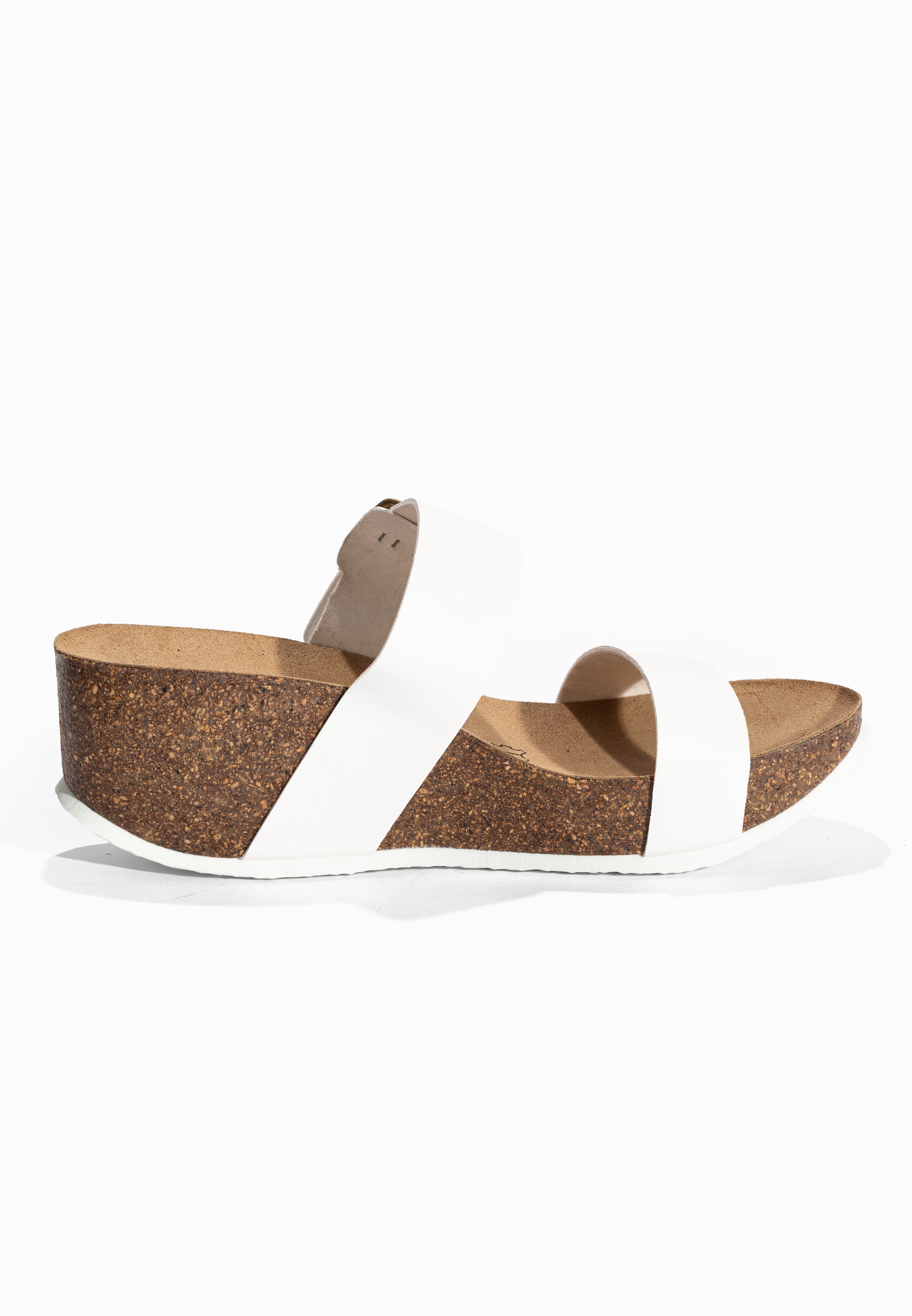 Juliaca White Wedge and Semi-Wedge Sandals