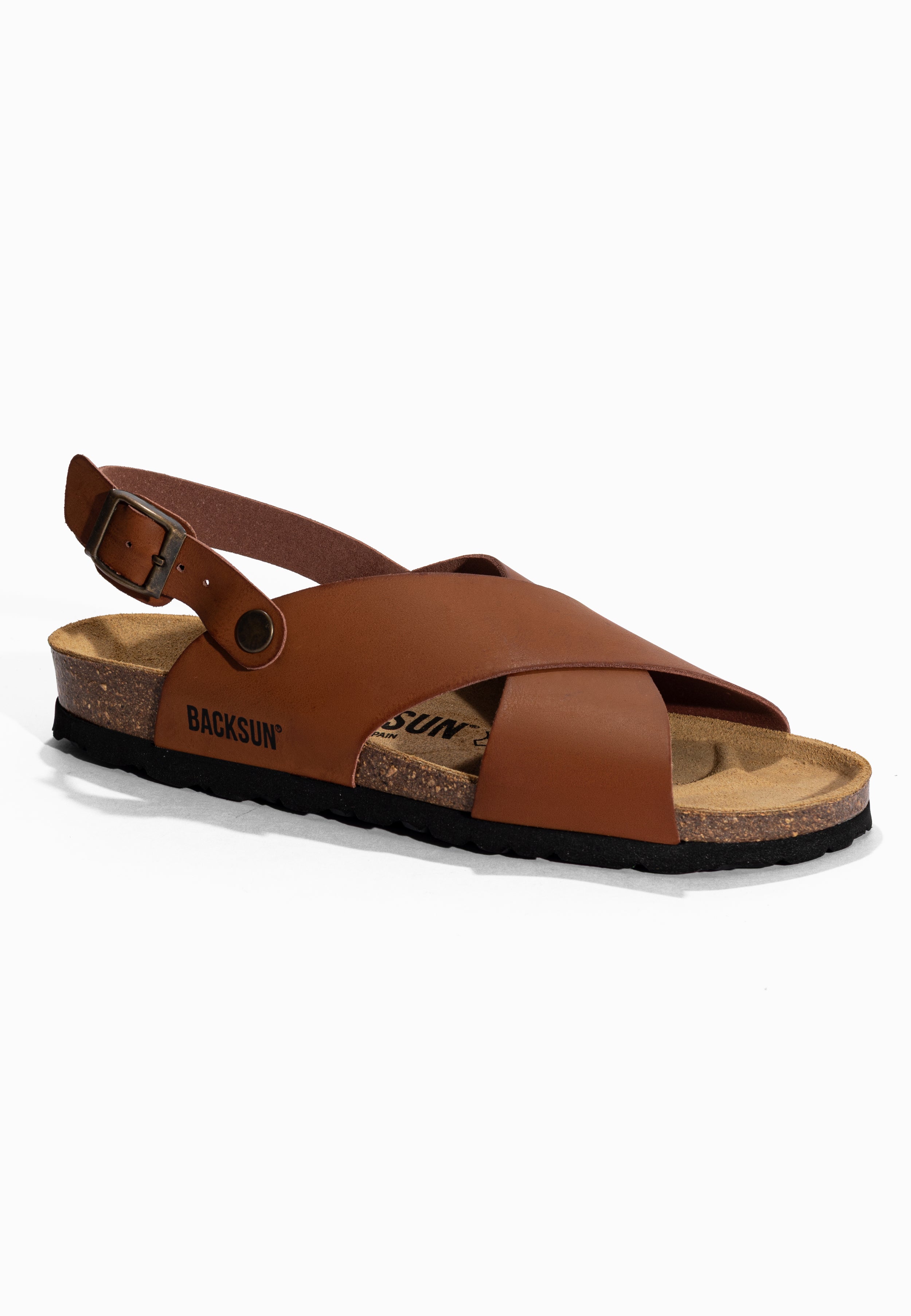 Manabi Sandalen mit mehreren Riemen, Hellbraun