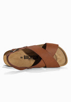 Manabi Sandalen mit mehreren Riemen, Hellbraun
