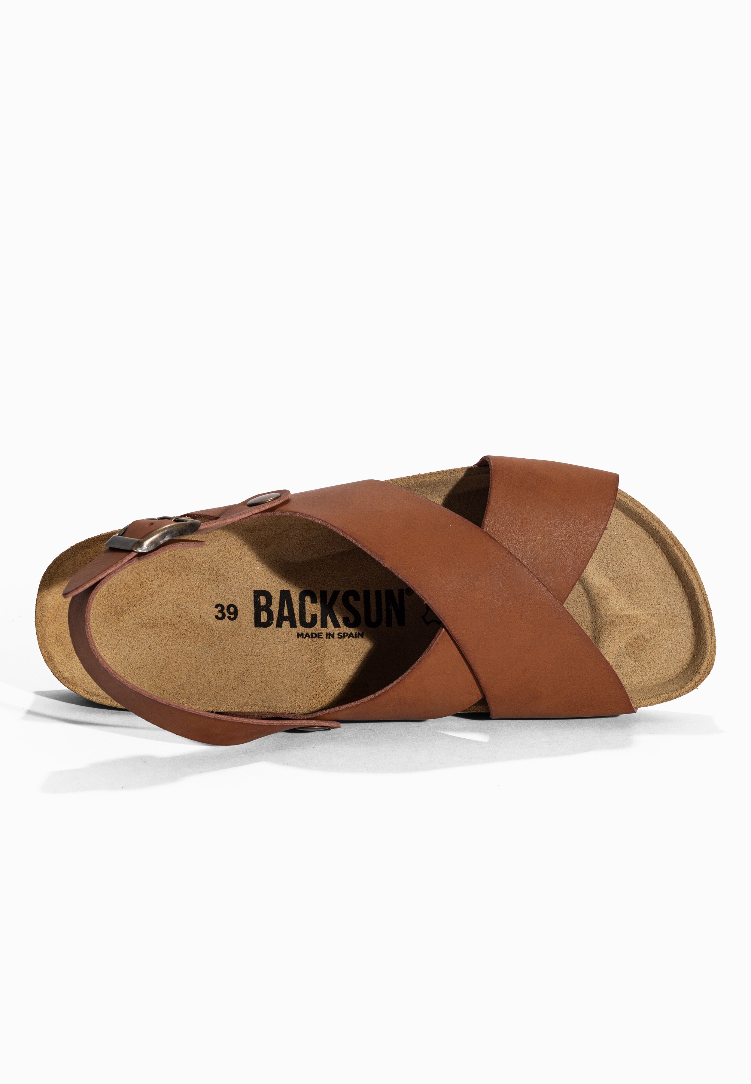 Manabi Sandalen mit mehreren Riemen, Hellbraun