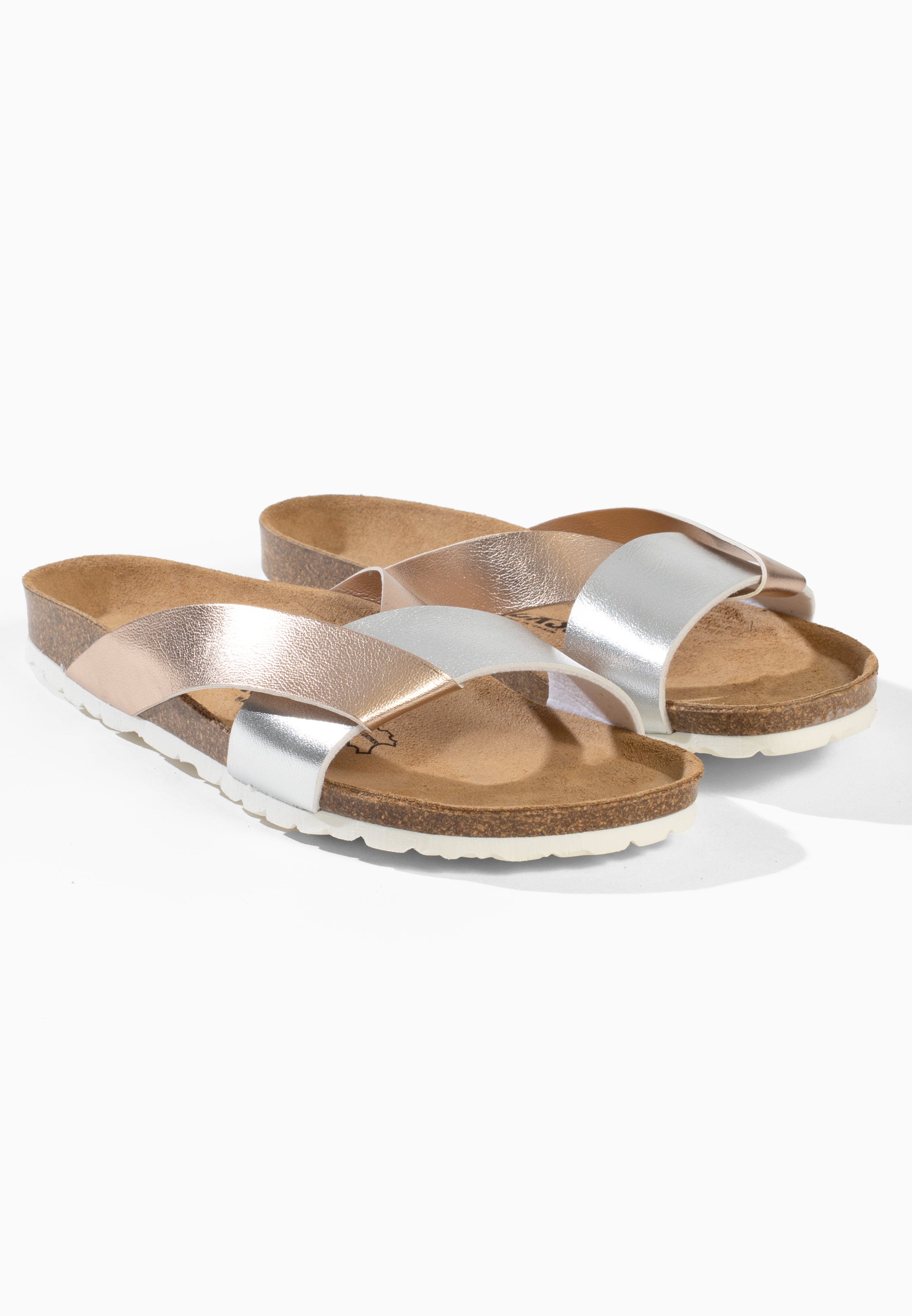 Sandales 2 Brides Tingo Rose gold et Argent