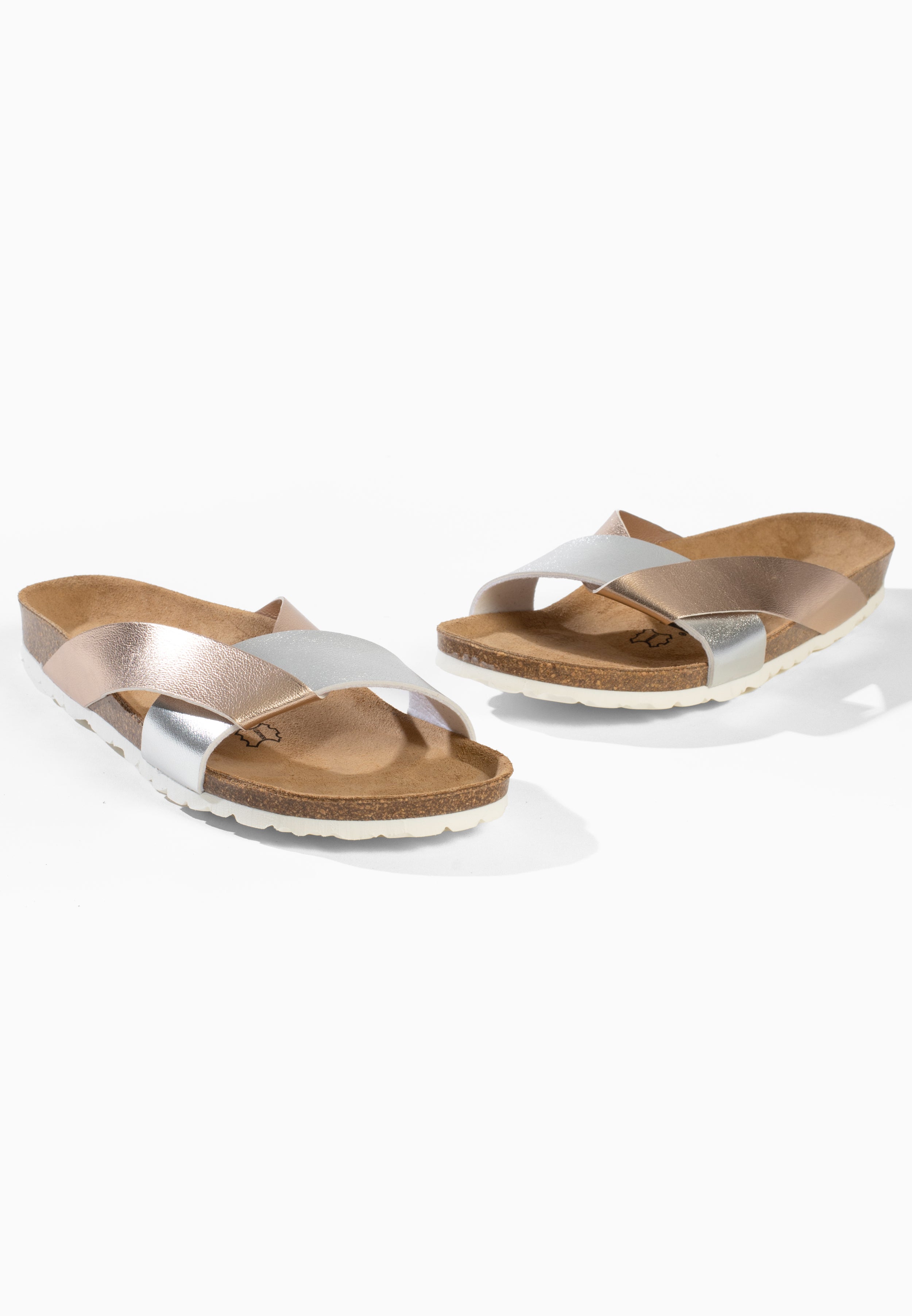 Sandales 2 Brides Tingo Rose gold et Argent