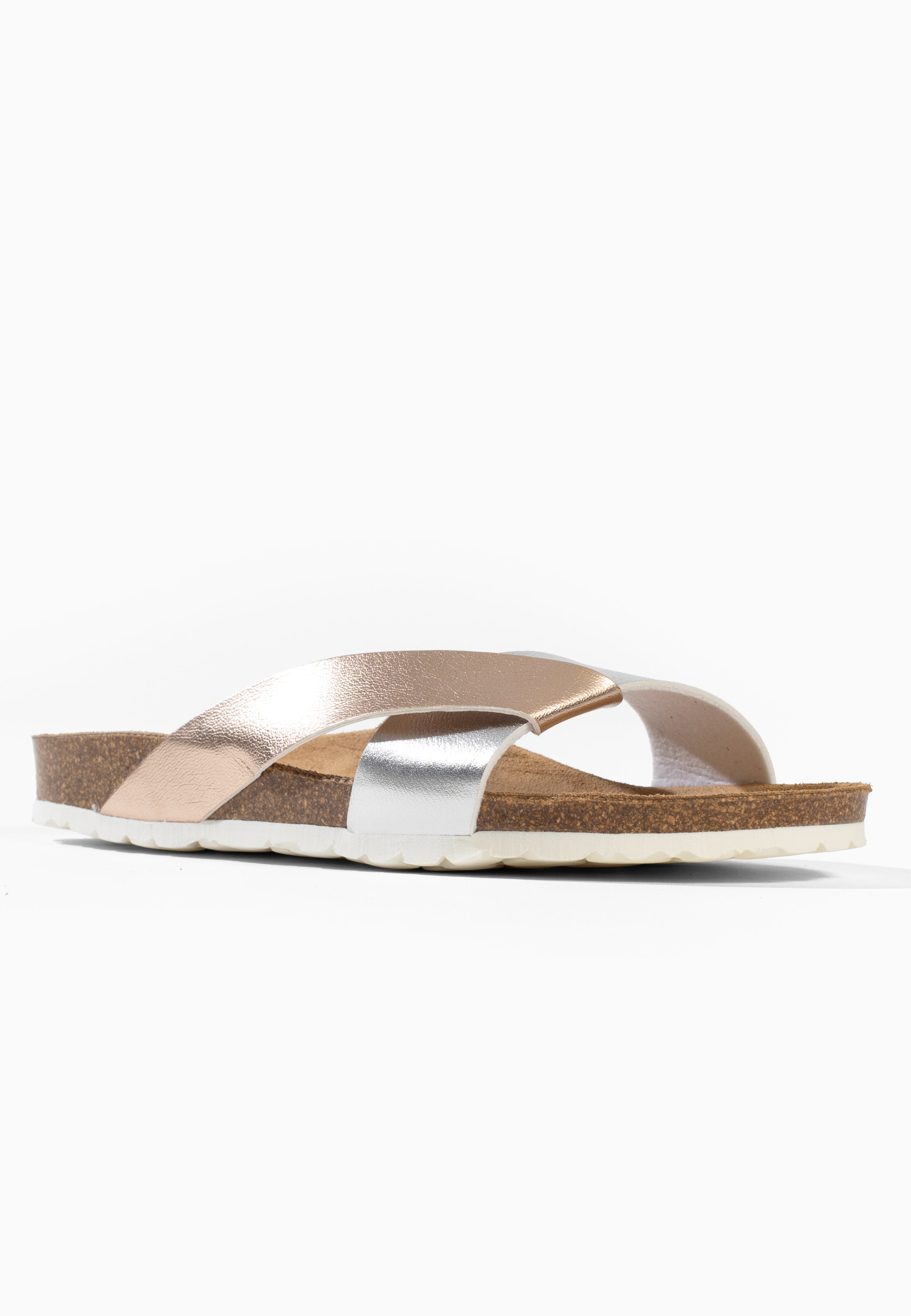 Sandales 2 Brides Tingo Rose gold et Argent
