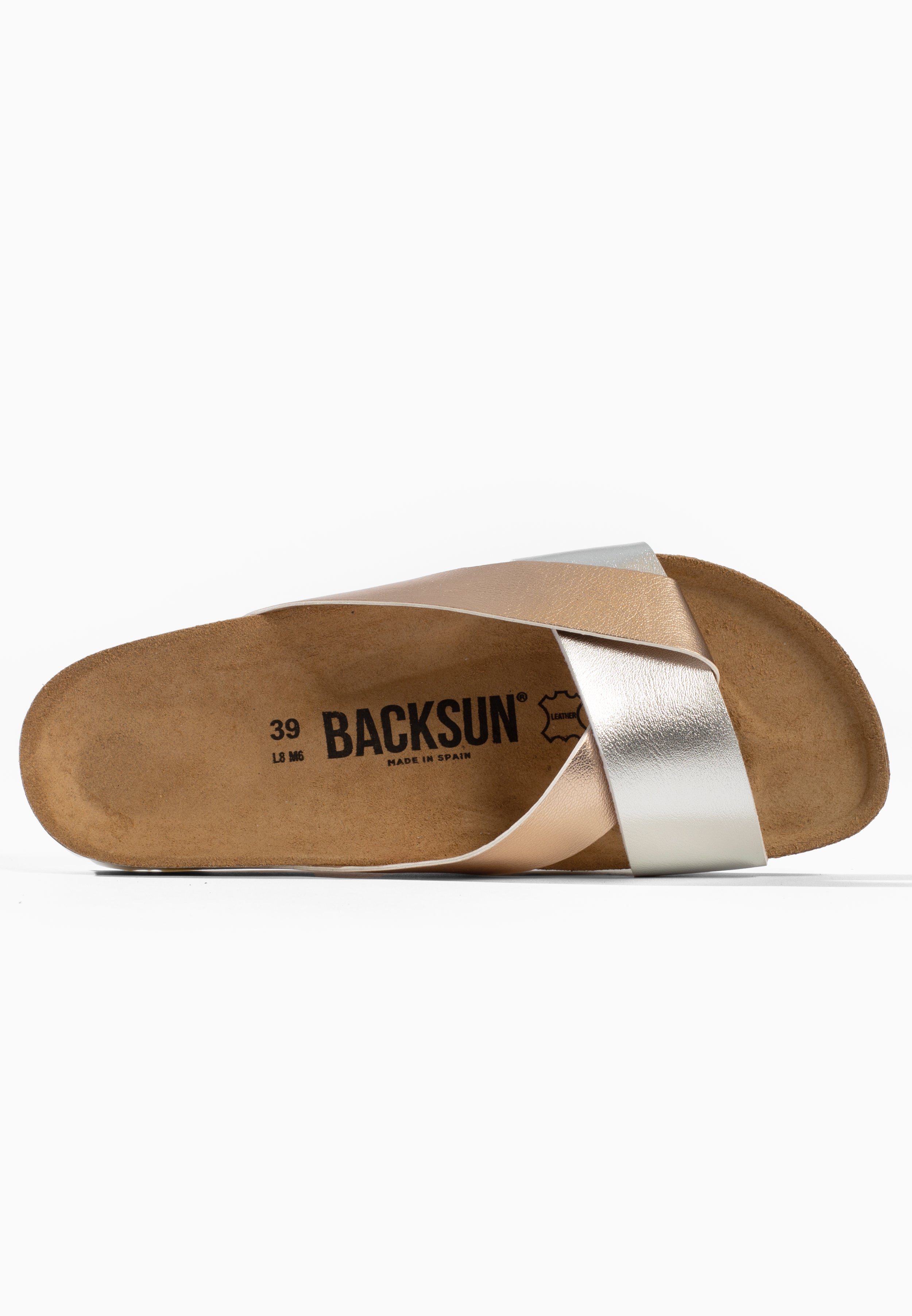 Sandales 2 Brides Tingo Rose gold et Argent