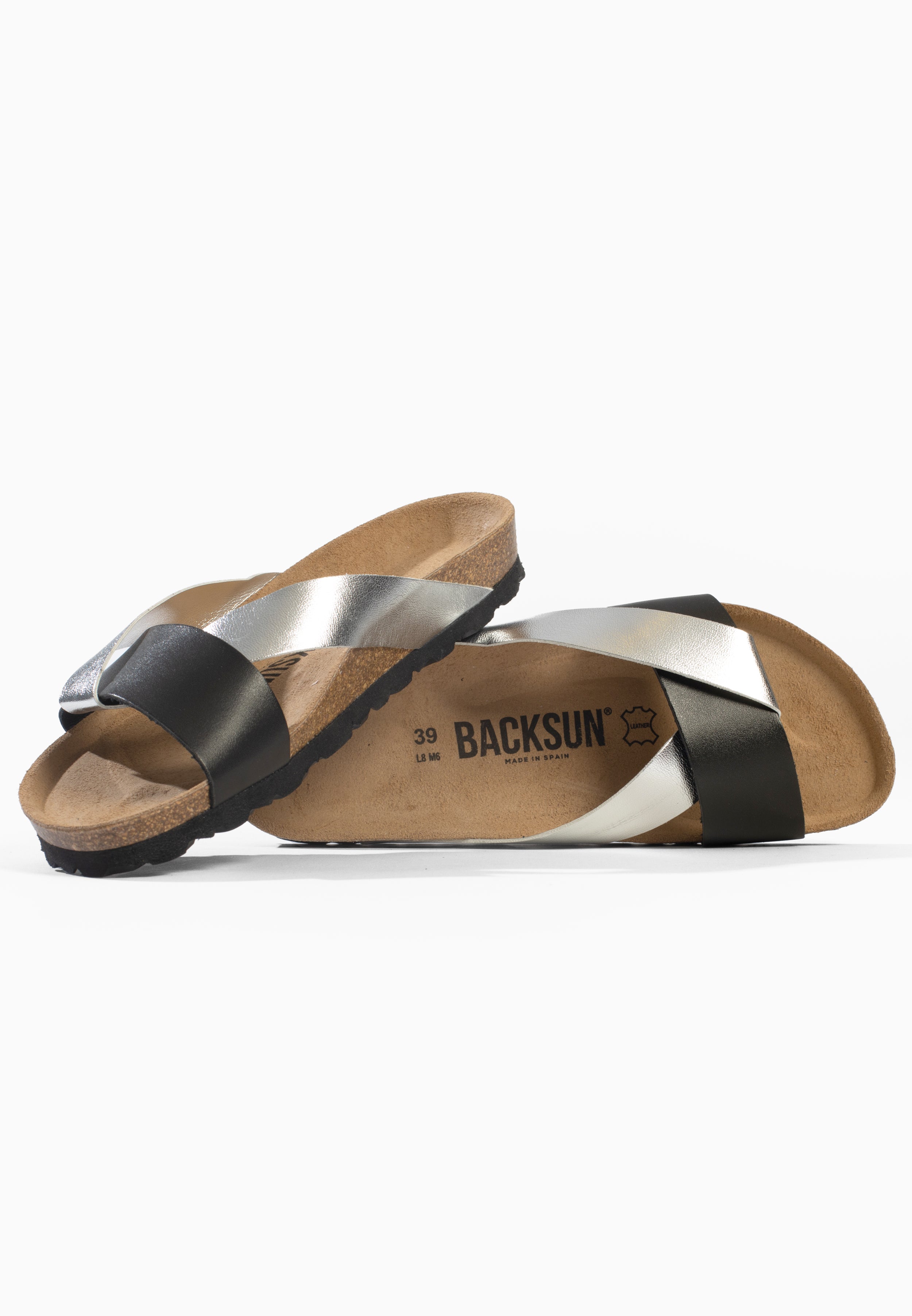 Sandales Tingo Multi-Brides Noir et argent