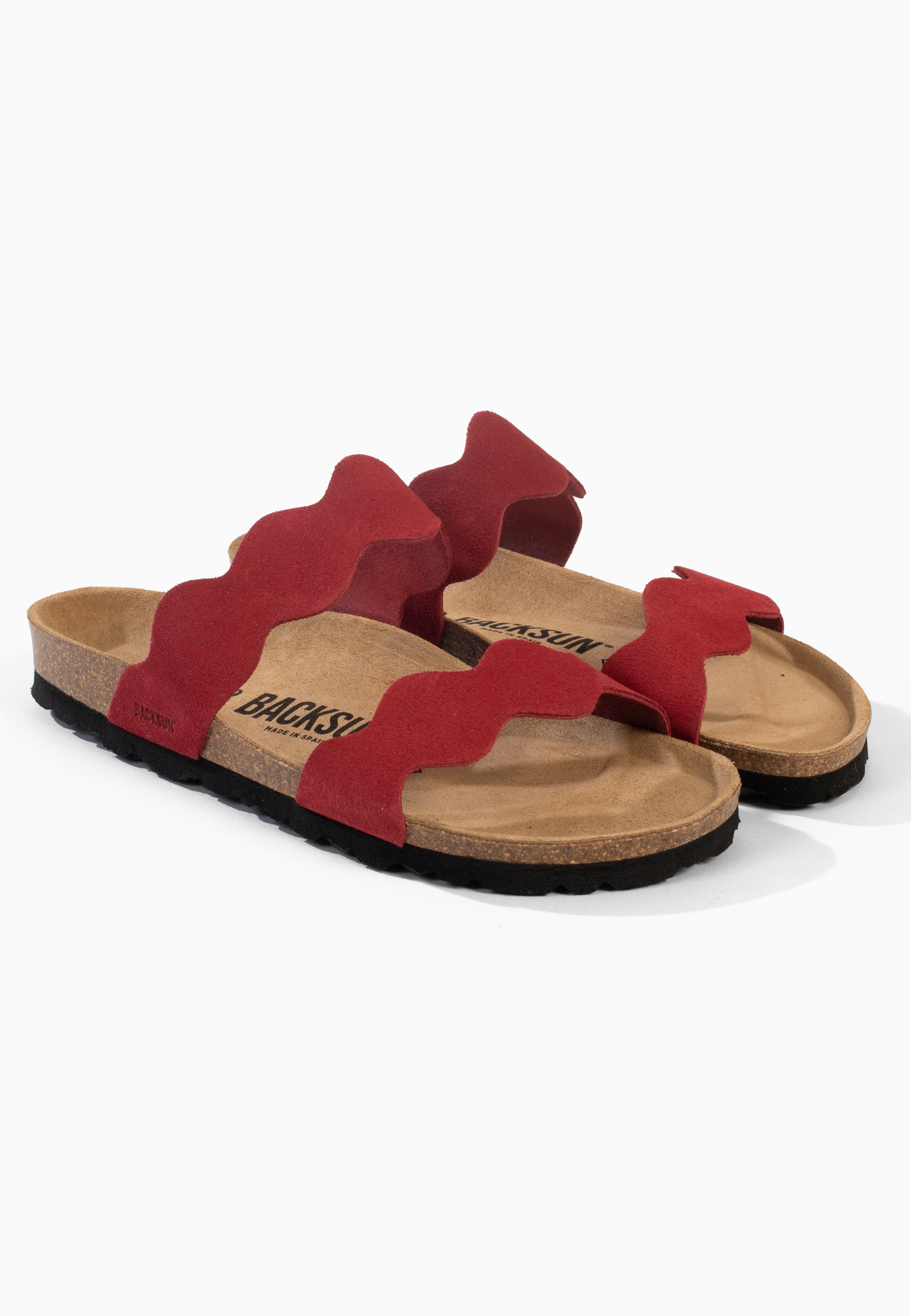 Sandales 2 Brides Sechura Rouge en Cuir