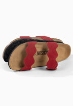 Sandales 2 Brides Sechura Rouge en Cuir