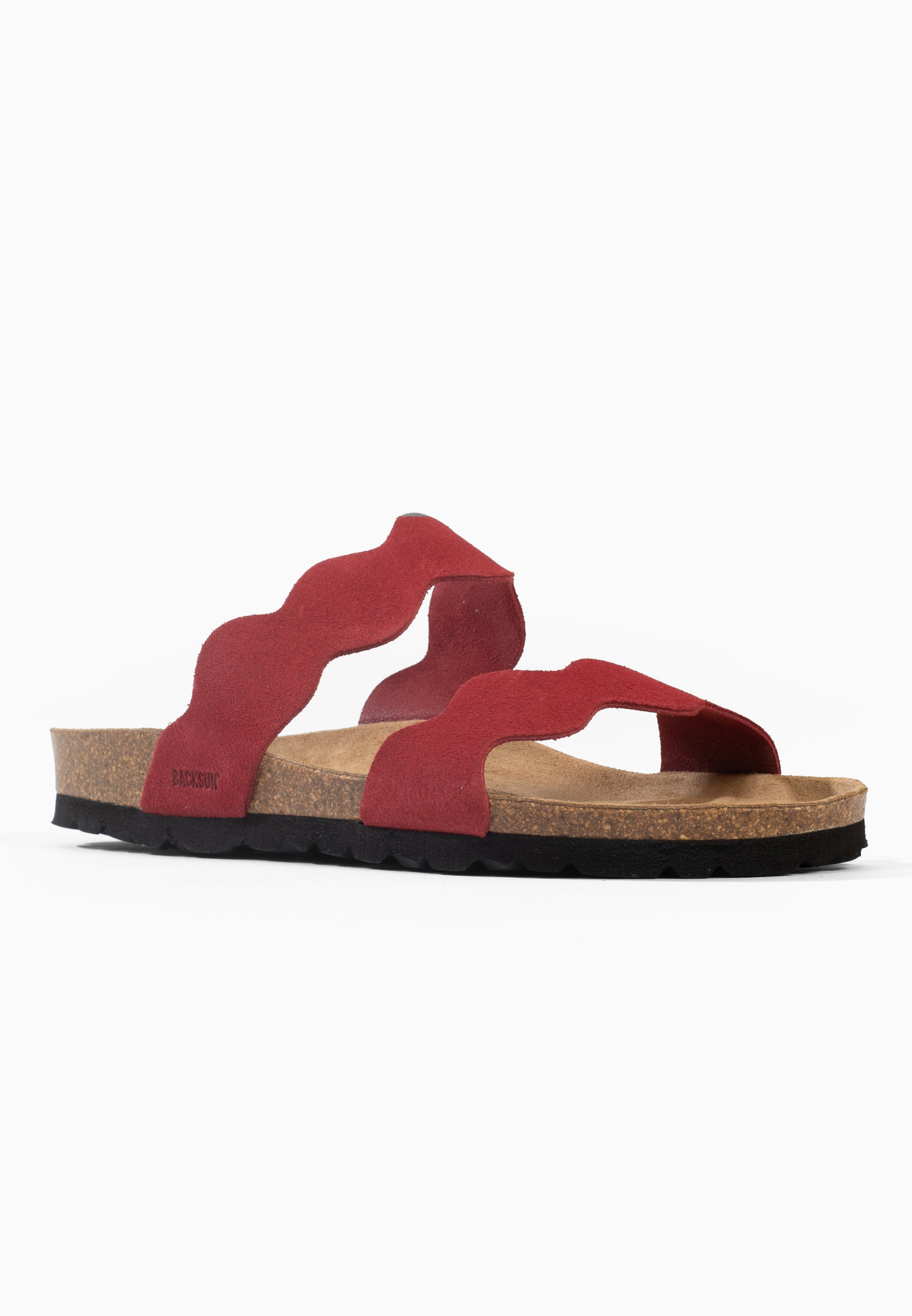 Sandales 2 Brides Sechura Rouge en Cuir