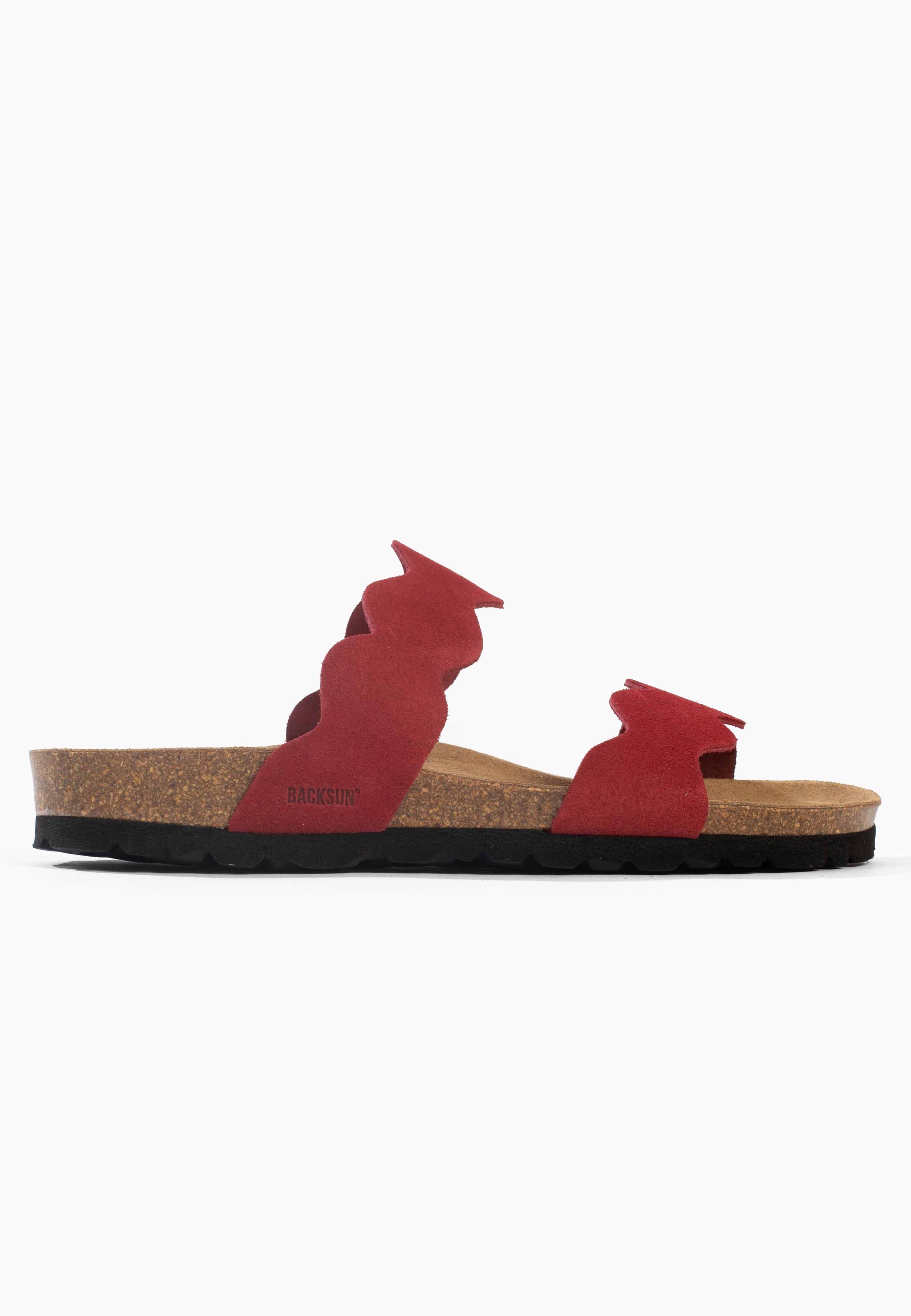 Sandales 2 Brides Sechura Rouge en Cuir