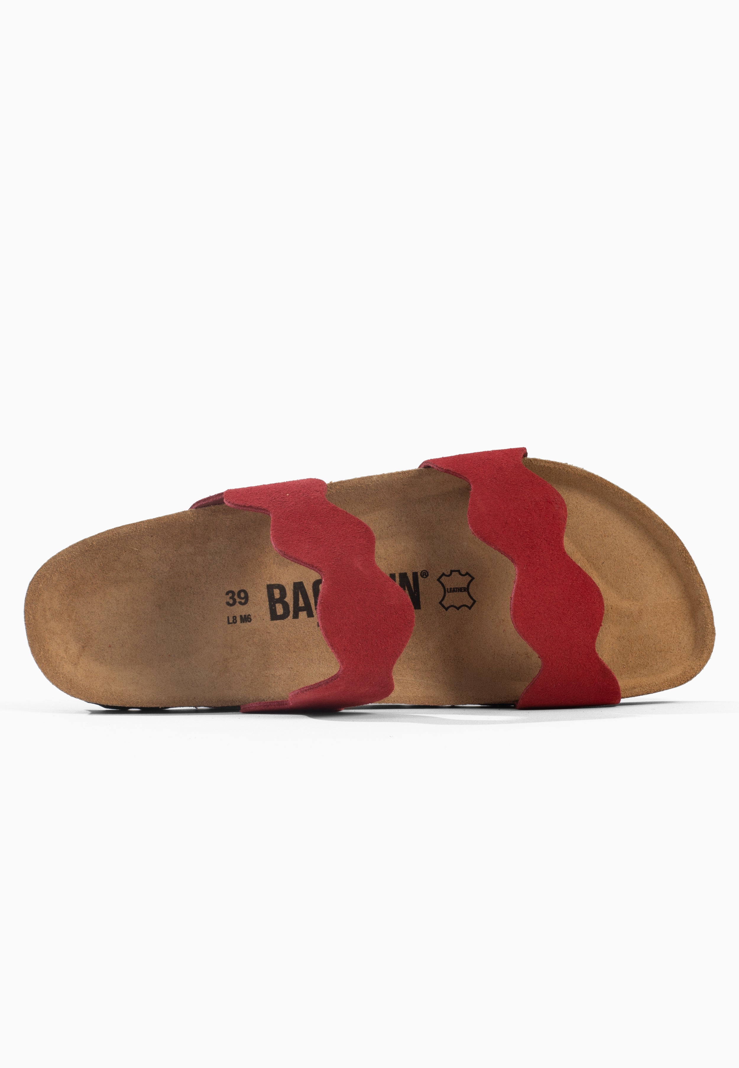 Sandales 2 Brides Sechura Rouge en Cuir