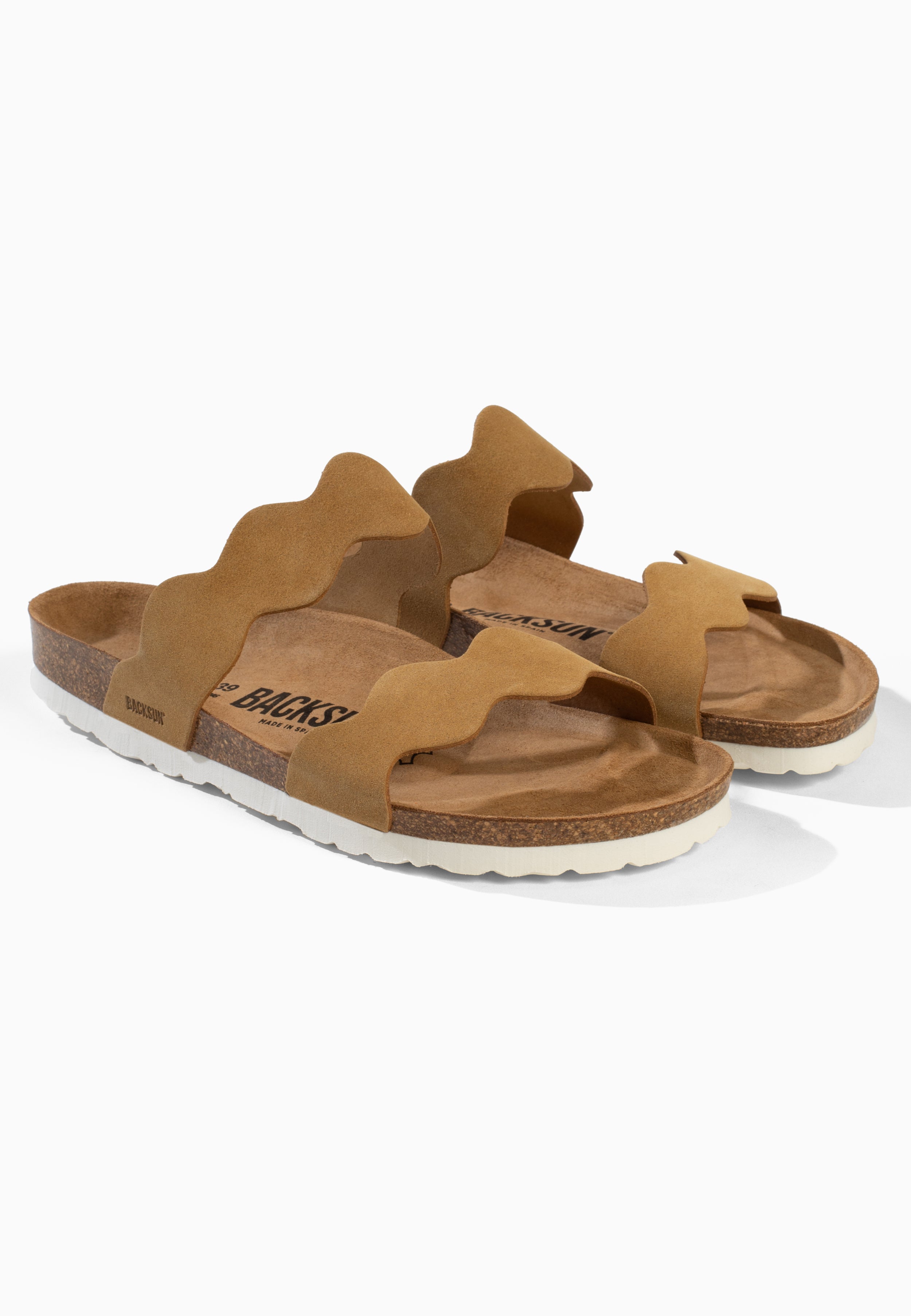 Sandales Sechura 2 Brides Camel 100 % Cuir
