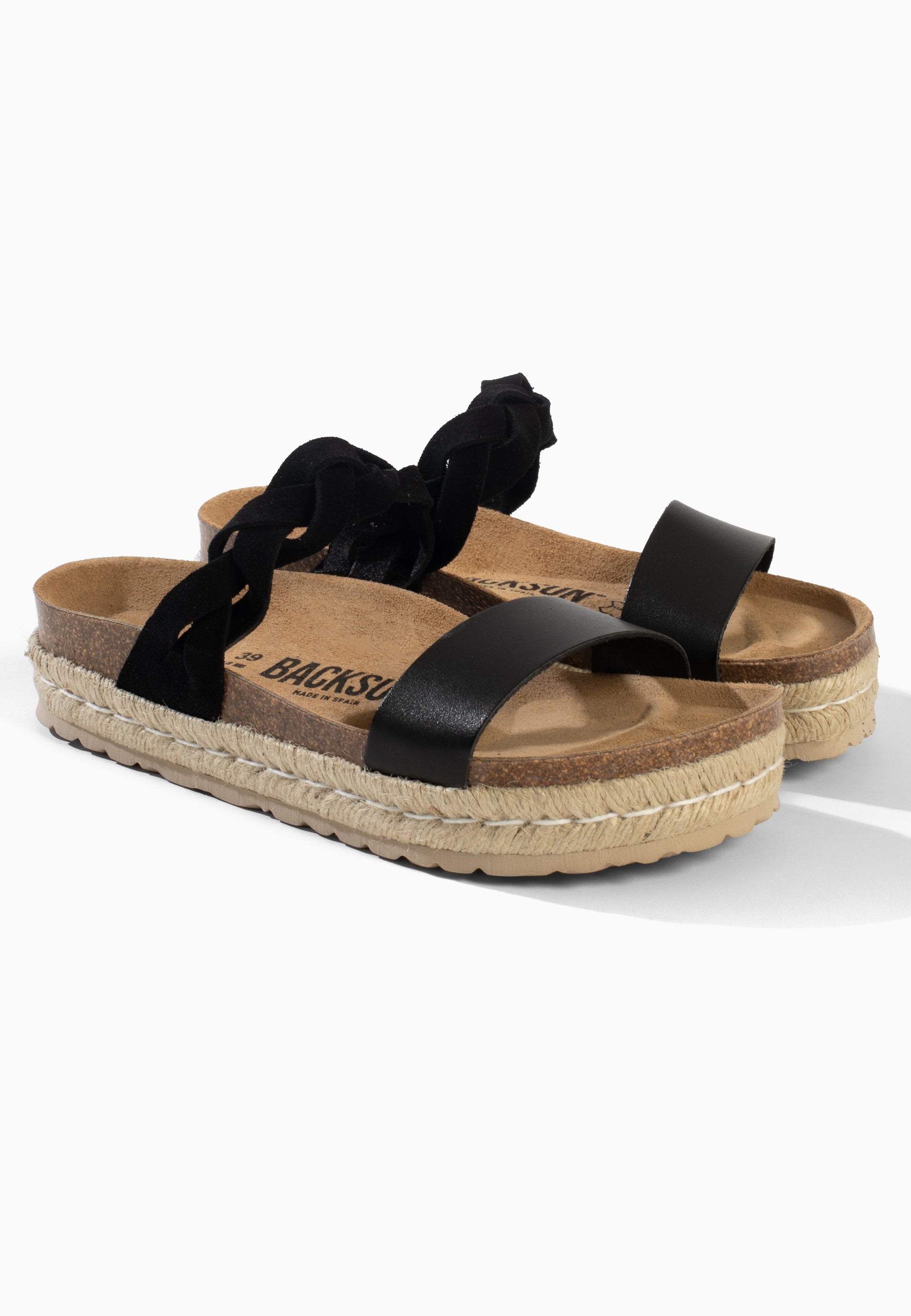 Bagua Platform Sandals Black