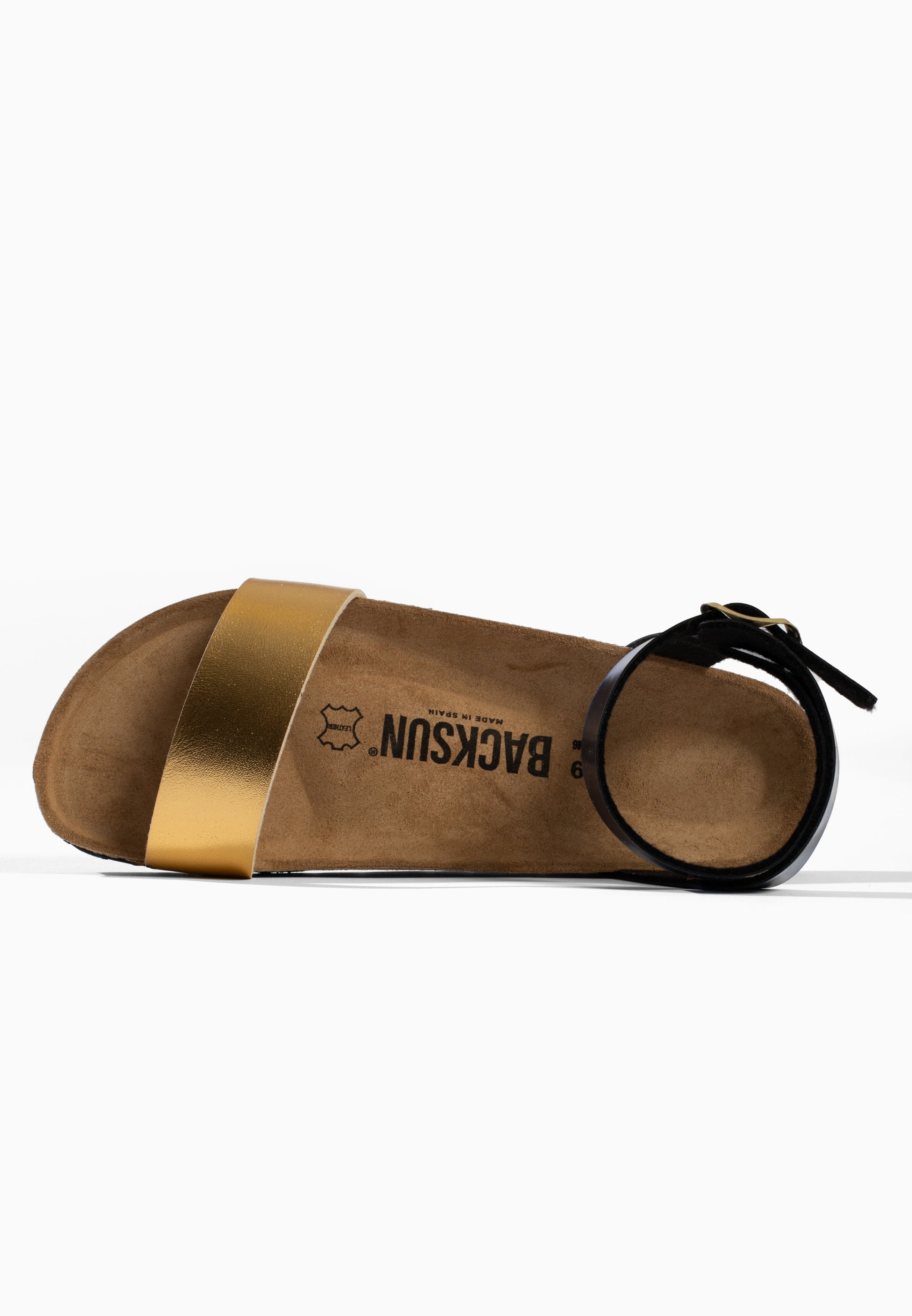 Sandales Junin Multi-Brides Bleu marine et or