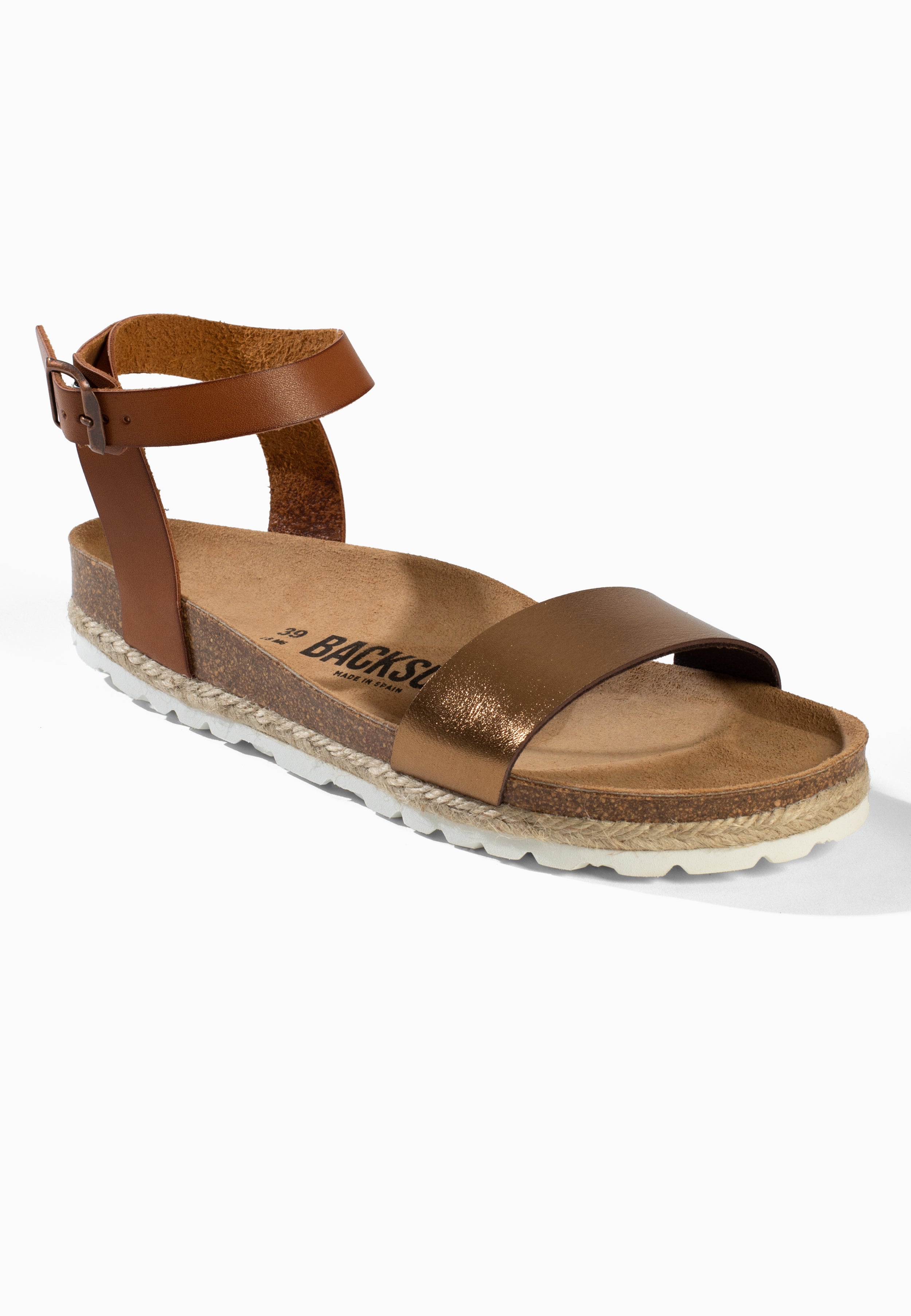 Sandales Multi-Brides Junin Beige et Bronze