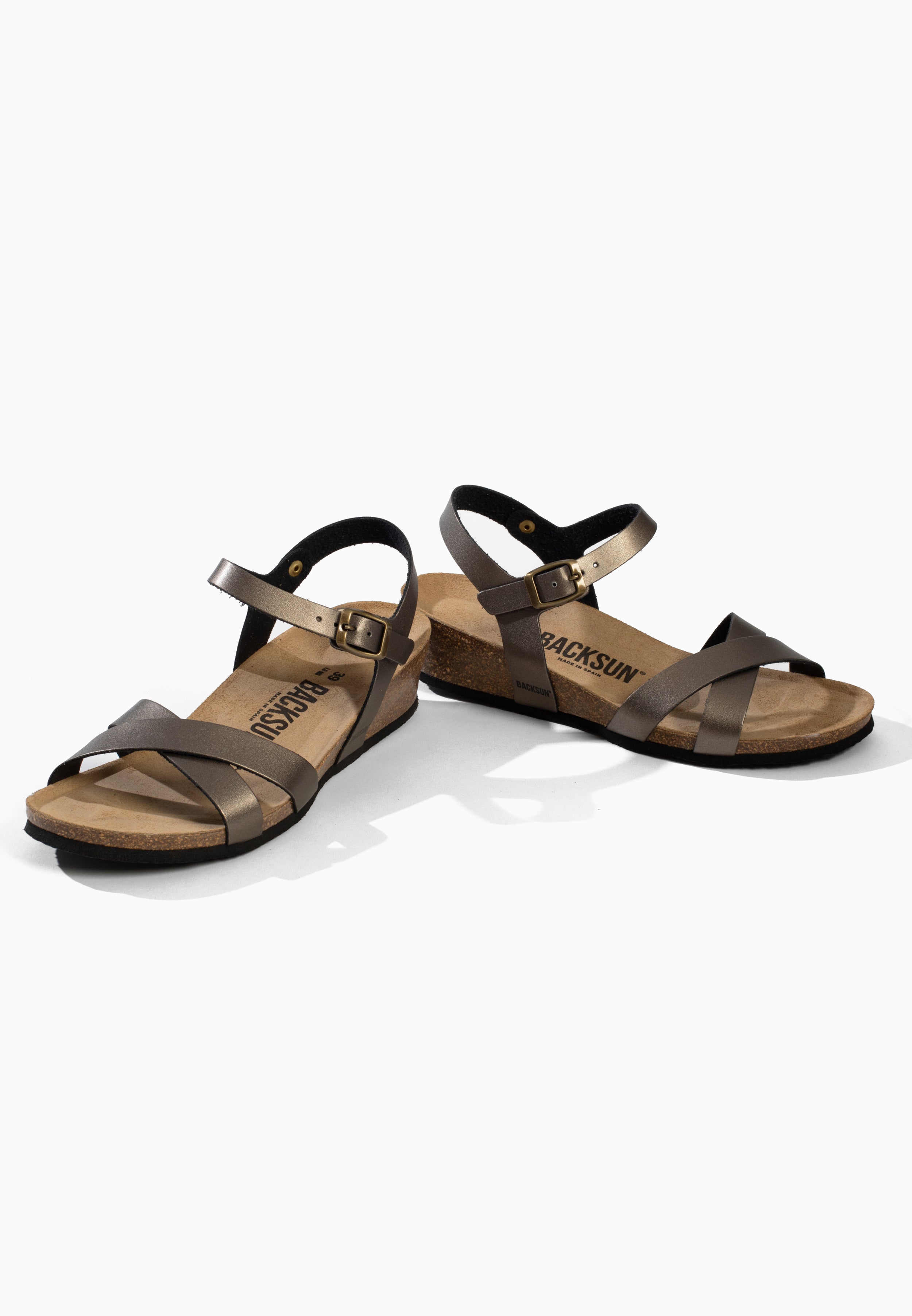 Sandales Nalec Compensées et semi-compensées Pewter
