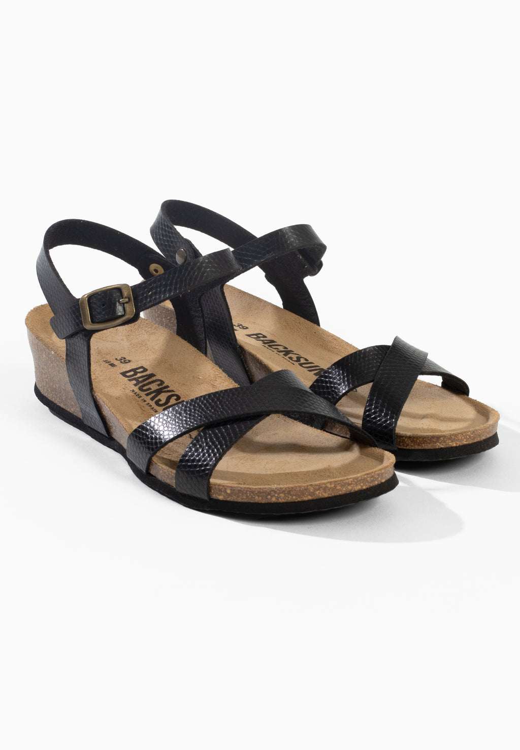 Sandales Nalec Compensées et semi-compensées Noir