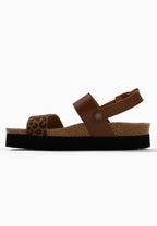 Gaias sandals with Leopard platform