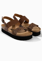 Gaias sandals with Leopard platform